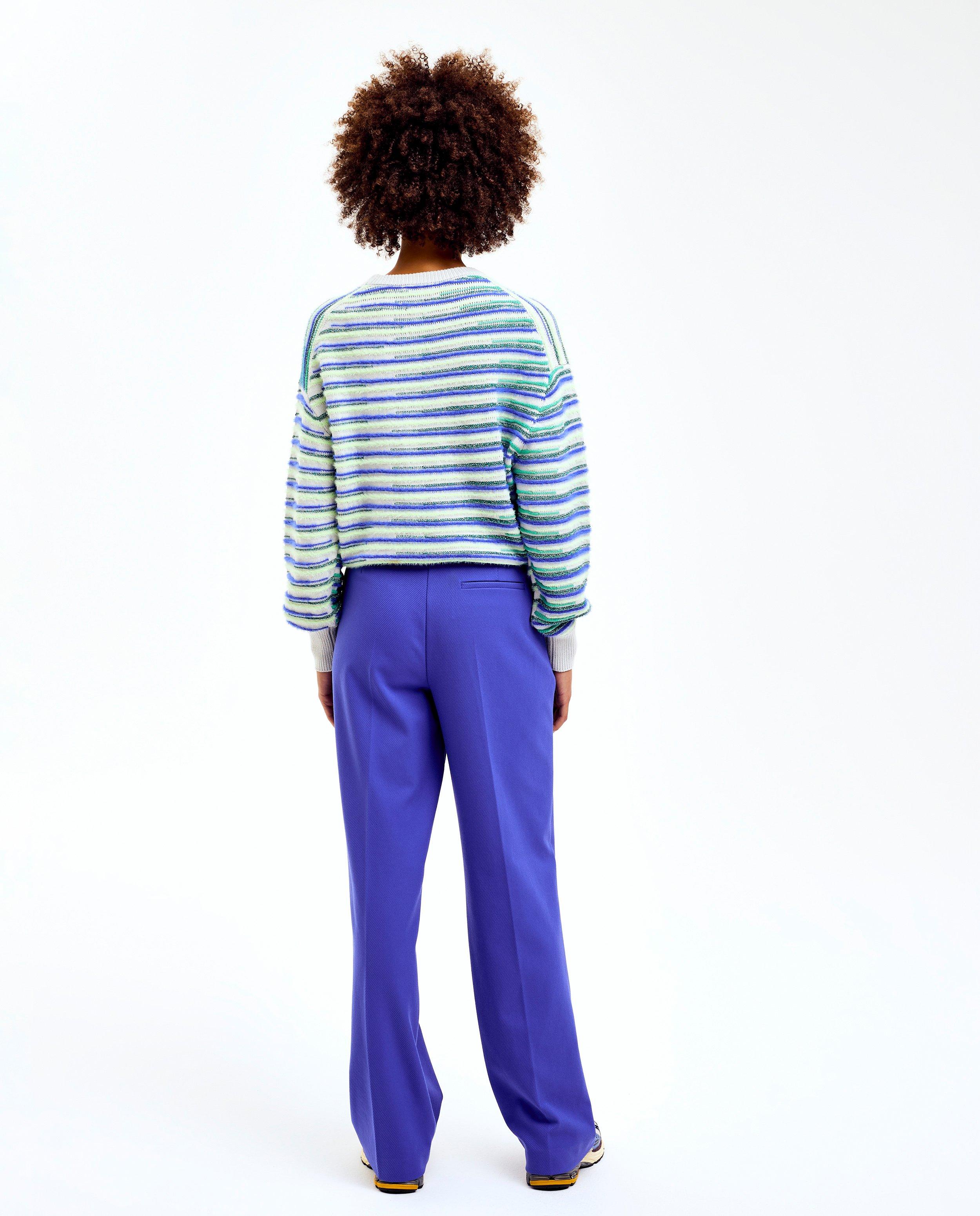 Gestreepte trui met structuur - Product Detail - lichtblauw - afbeelding nummer 3