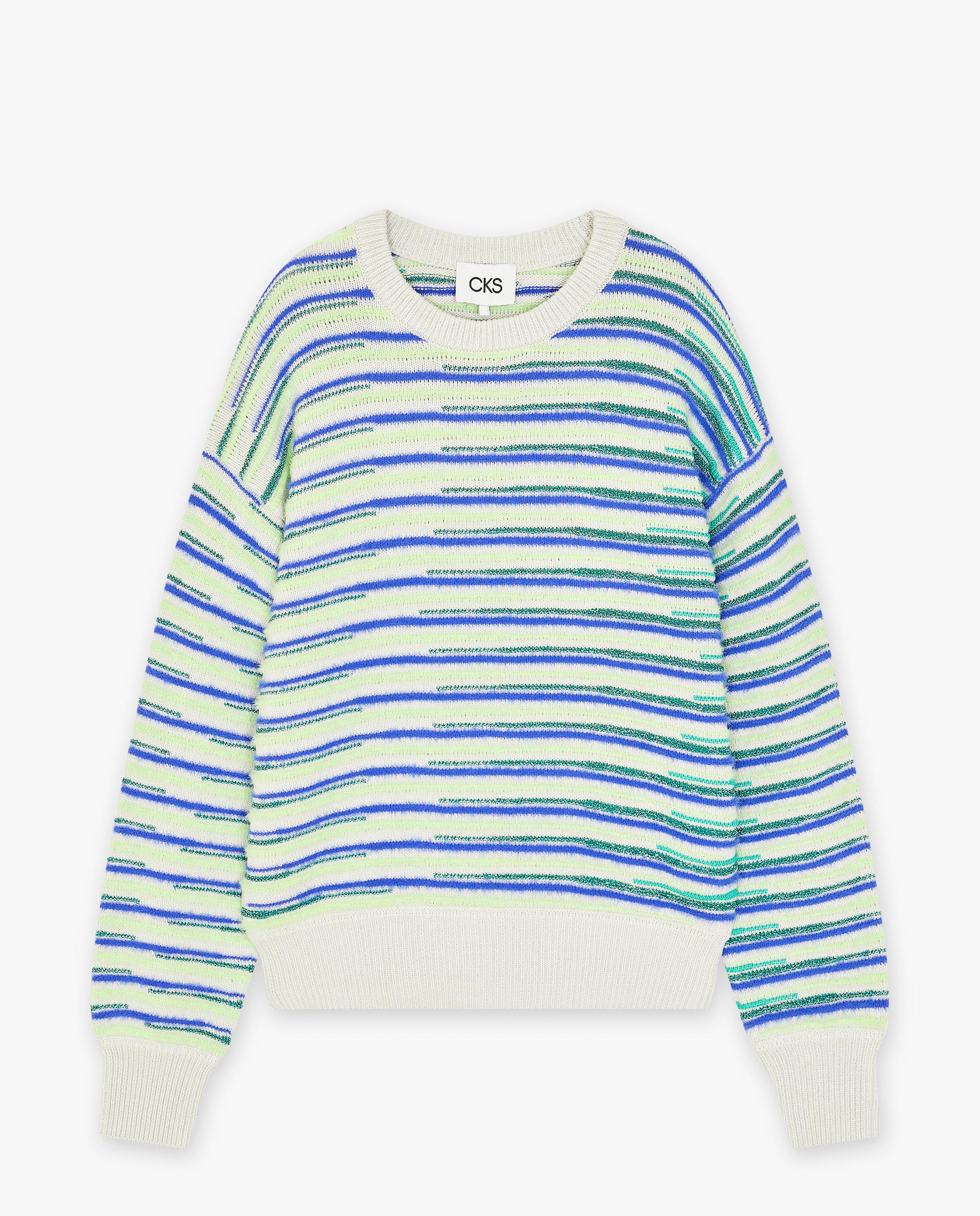 Gestreepte trui met structuur - Product Detail - lichtblauw - afbeelding nummer 4
