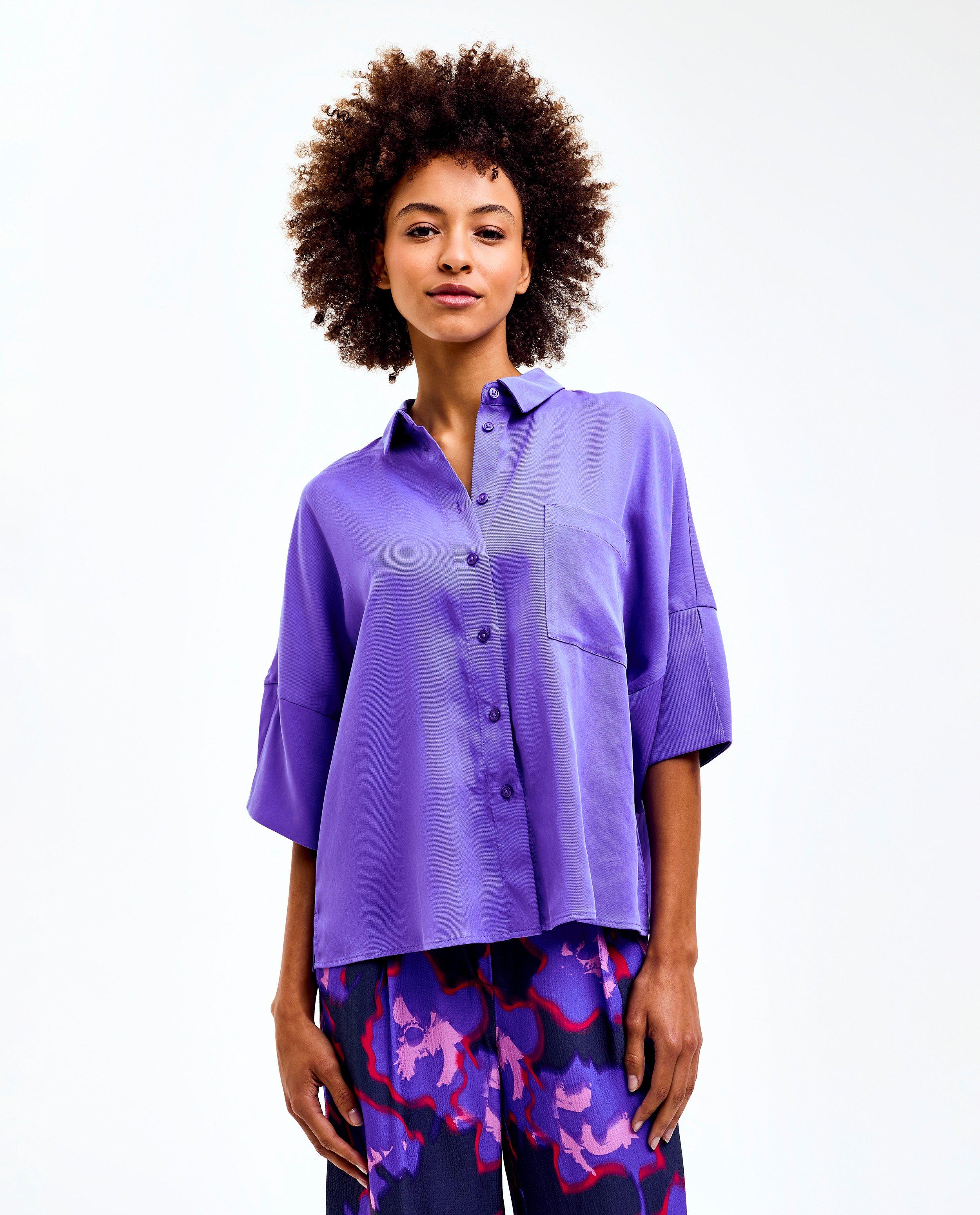 Blauwe blouse - null - CKS Dames