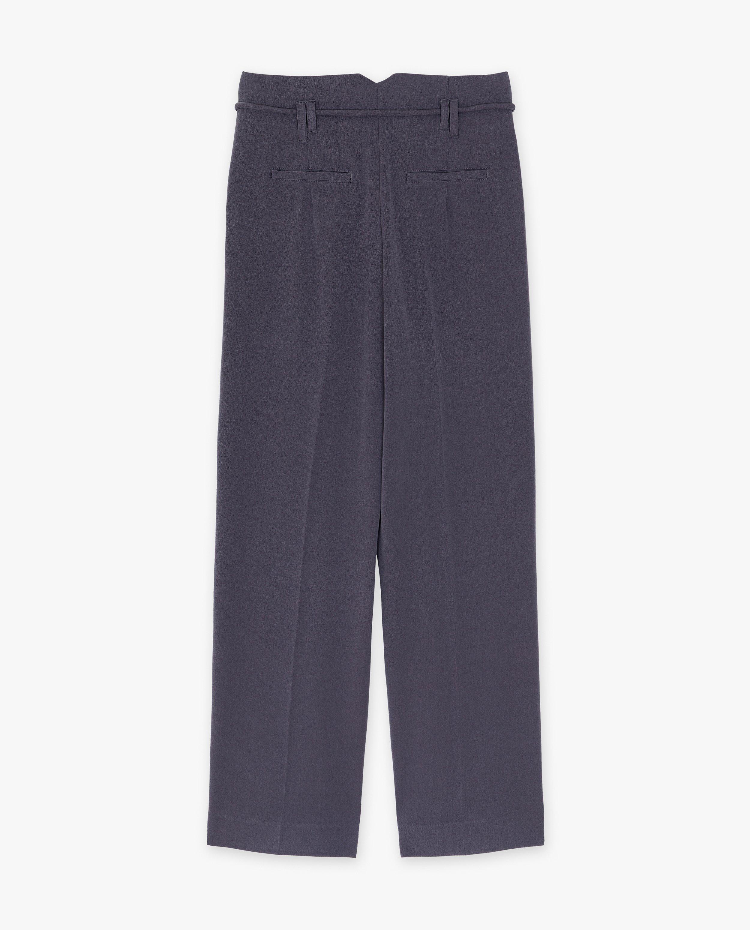 Broeken - Donkergrijze broek, wide fit