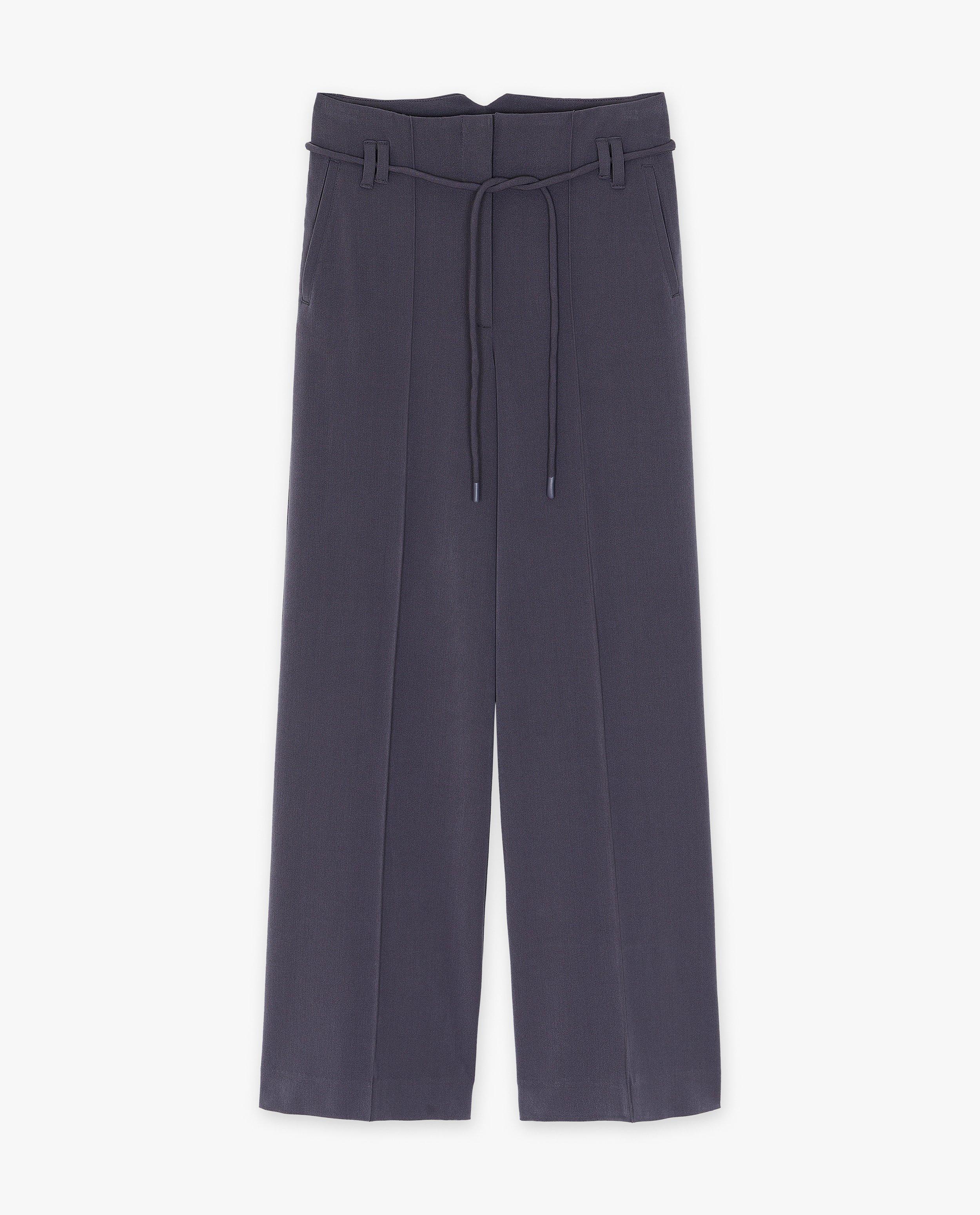 Broeken - Donkergrijze broek, wide fit