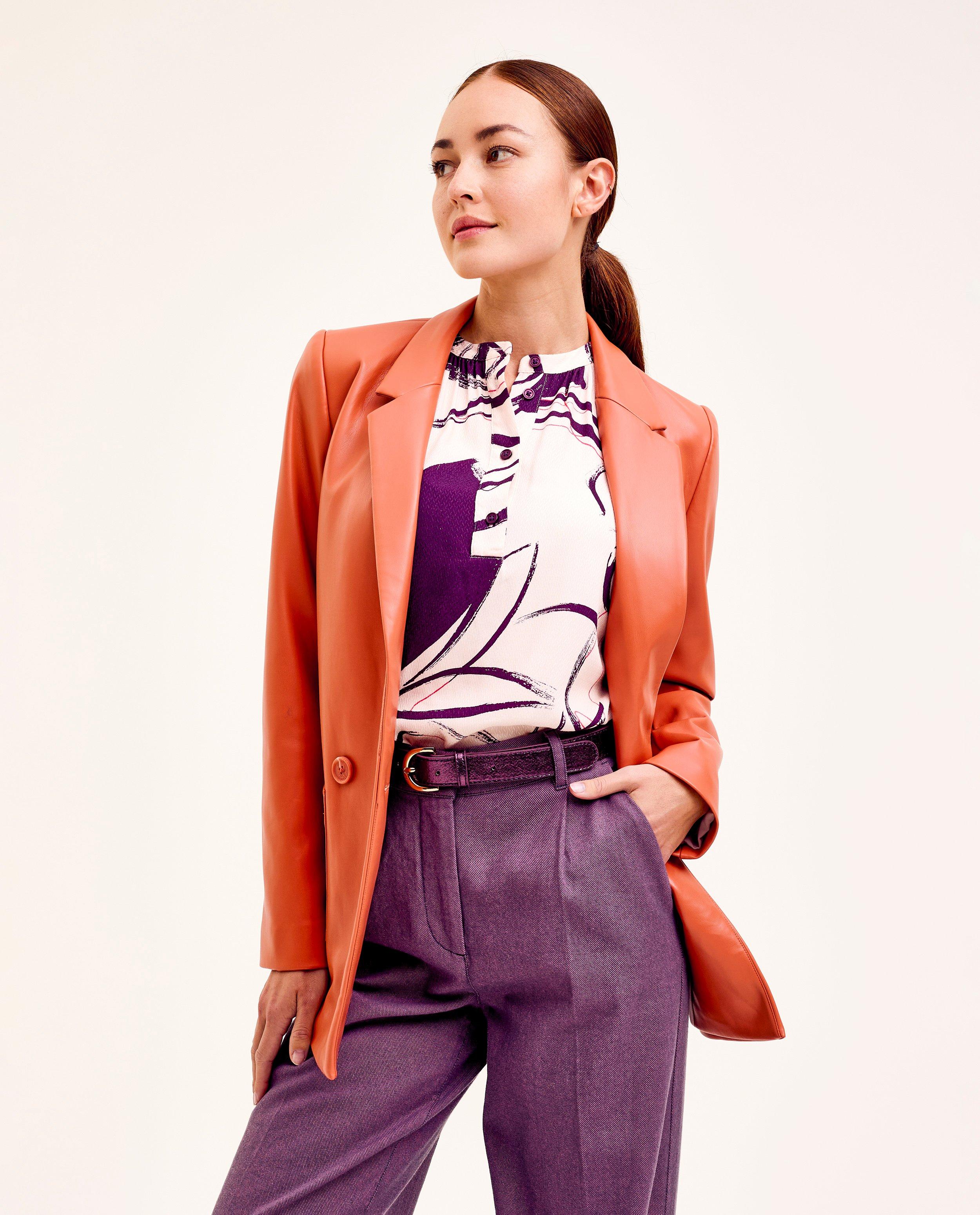 Blazer van imitatieleer - null - CKS Dames