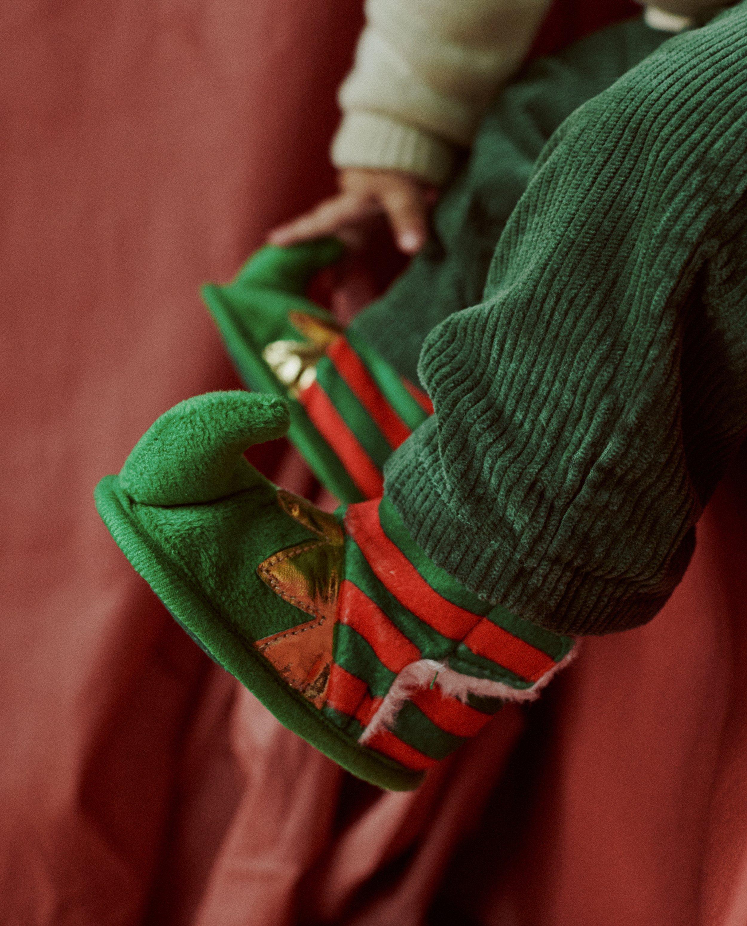 Pantoufles à motif de Noël, bébés - null - JBC