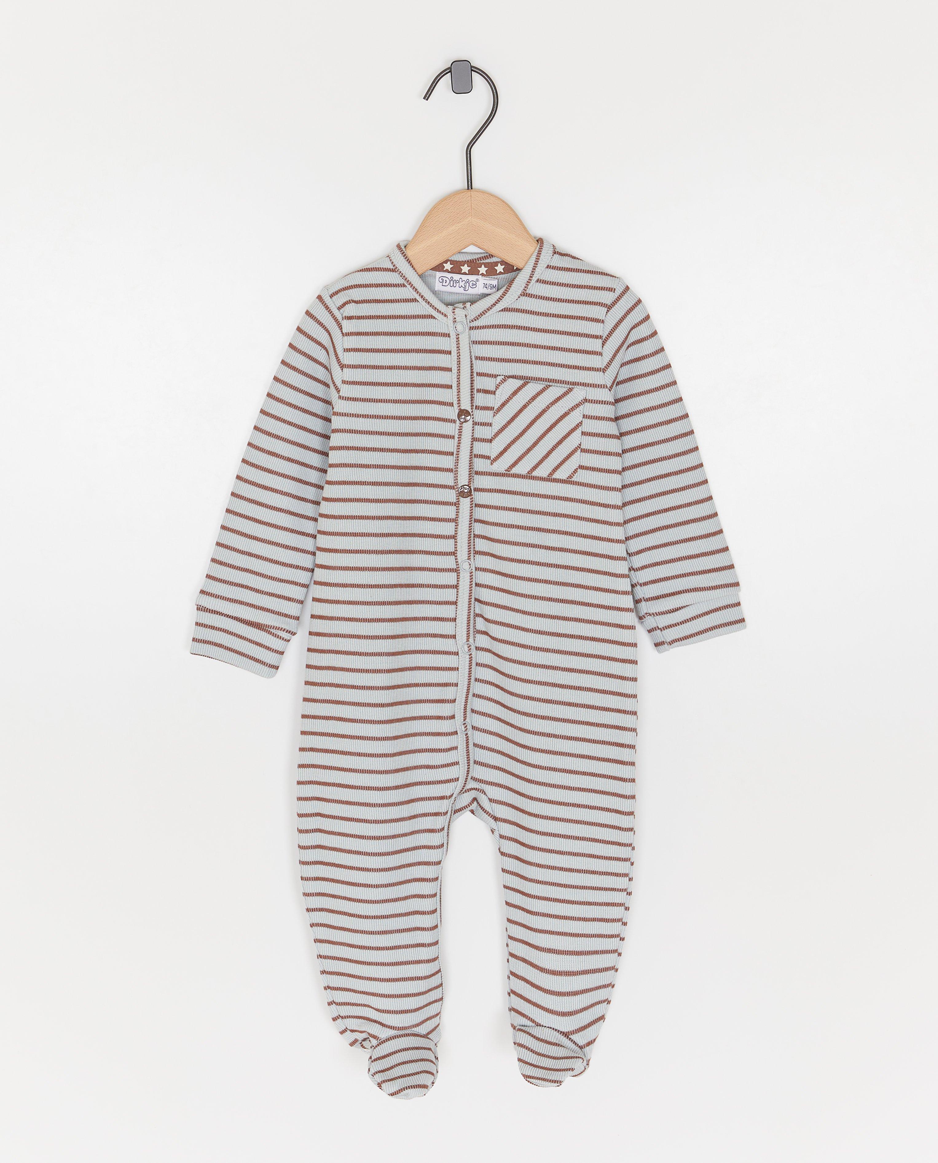 Fijn gebreide pyjama met voetjes - null - Dirkje