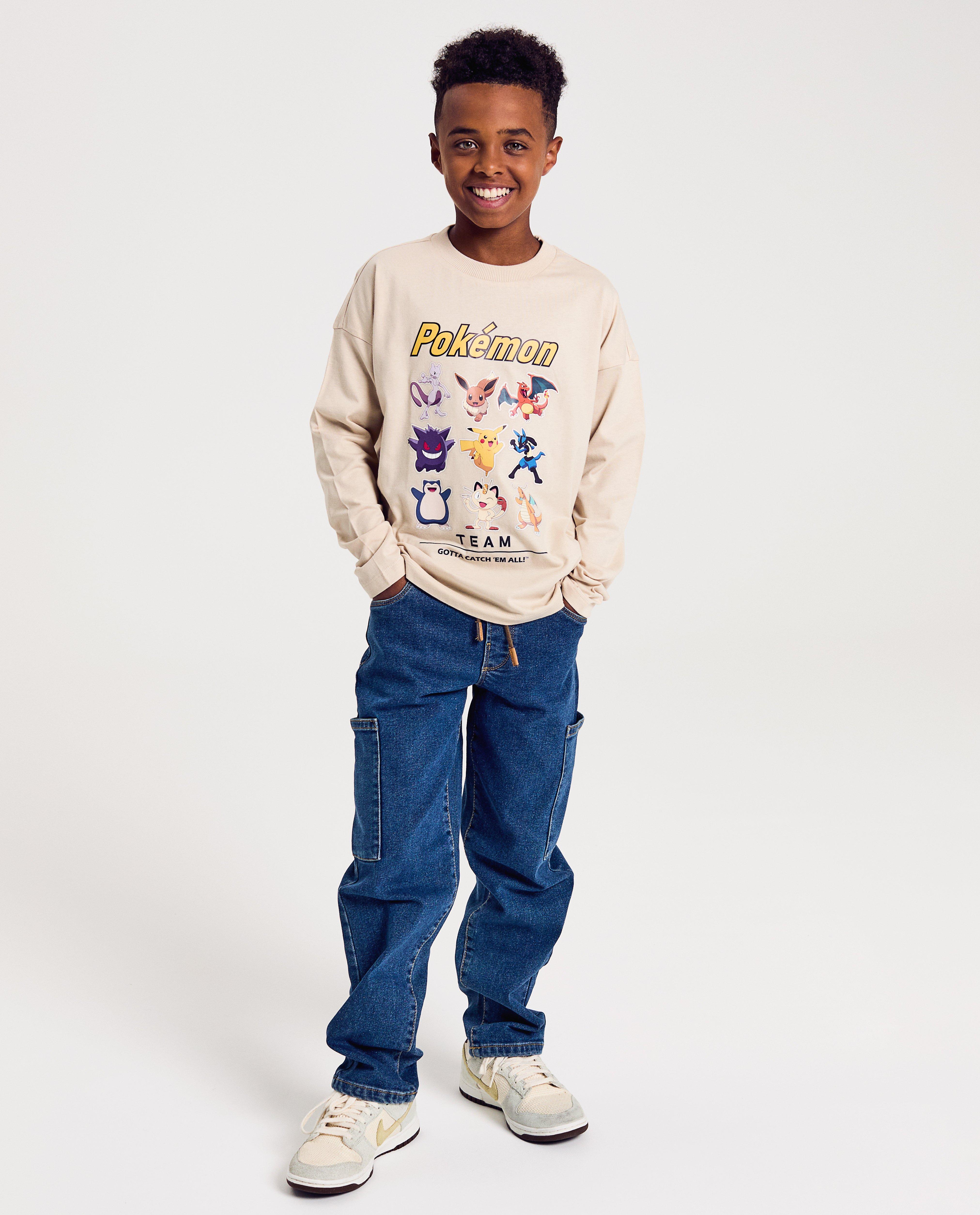 T-shirts - Longsleeve met Pokémon-print