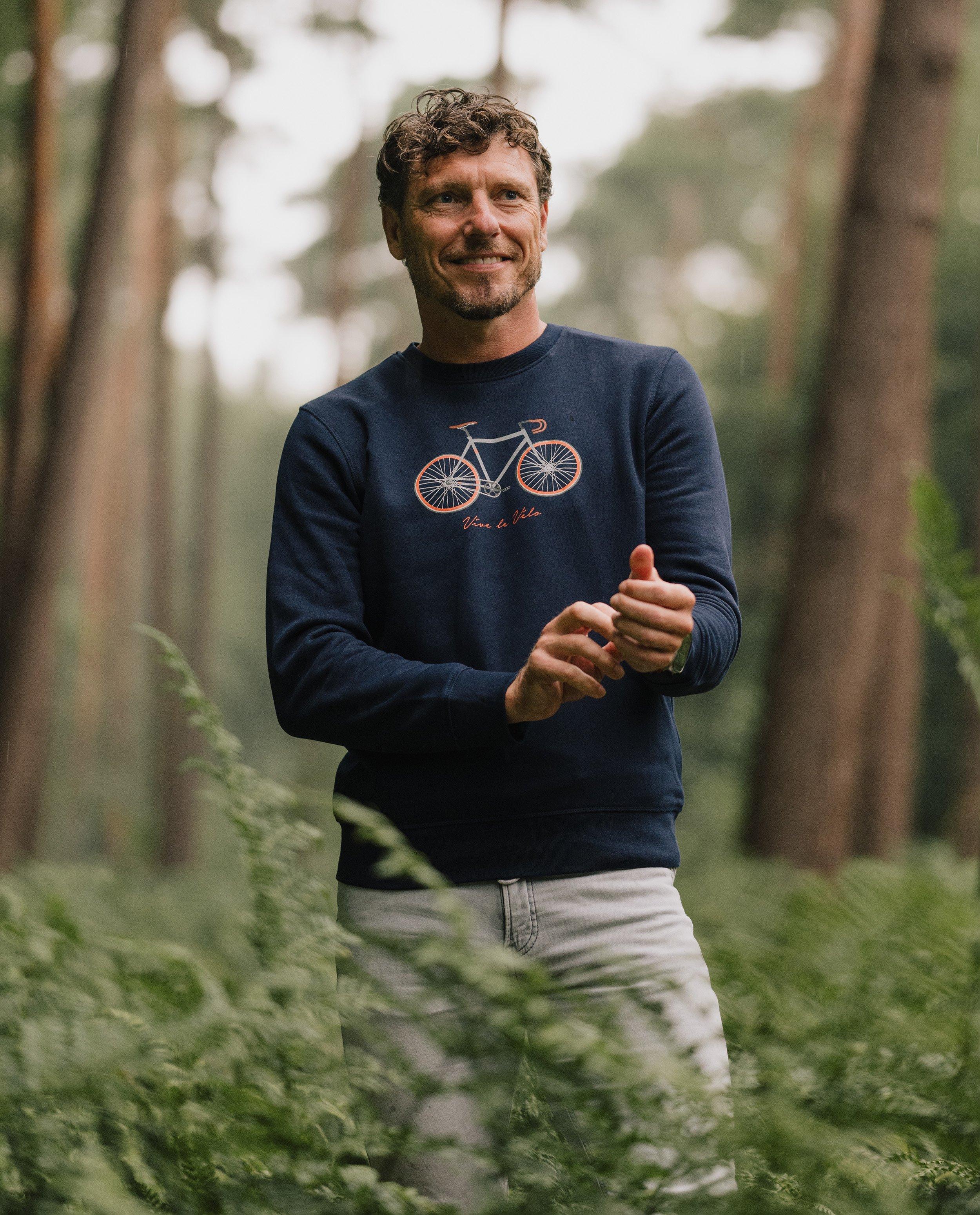 Sweater met print koersfiets, S-XXL - null - Vive le vélo