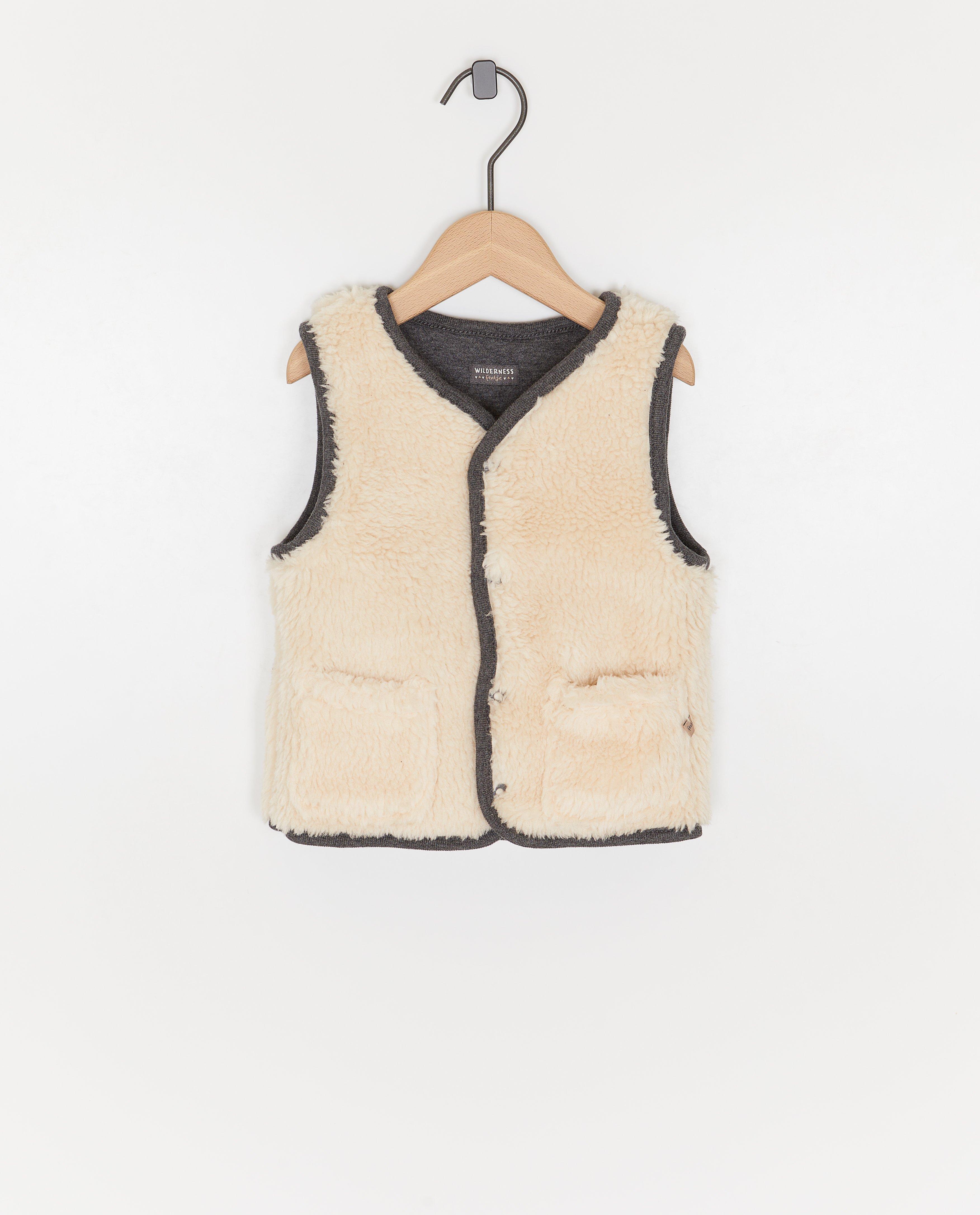 Cardigan - Omkeerbaar vest met teddy
