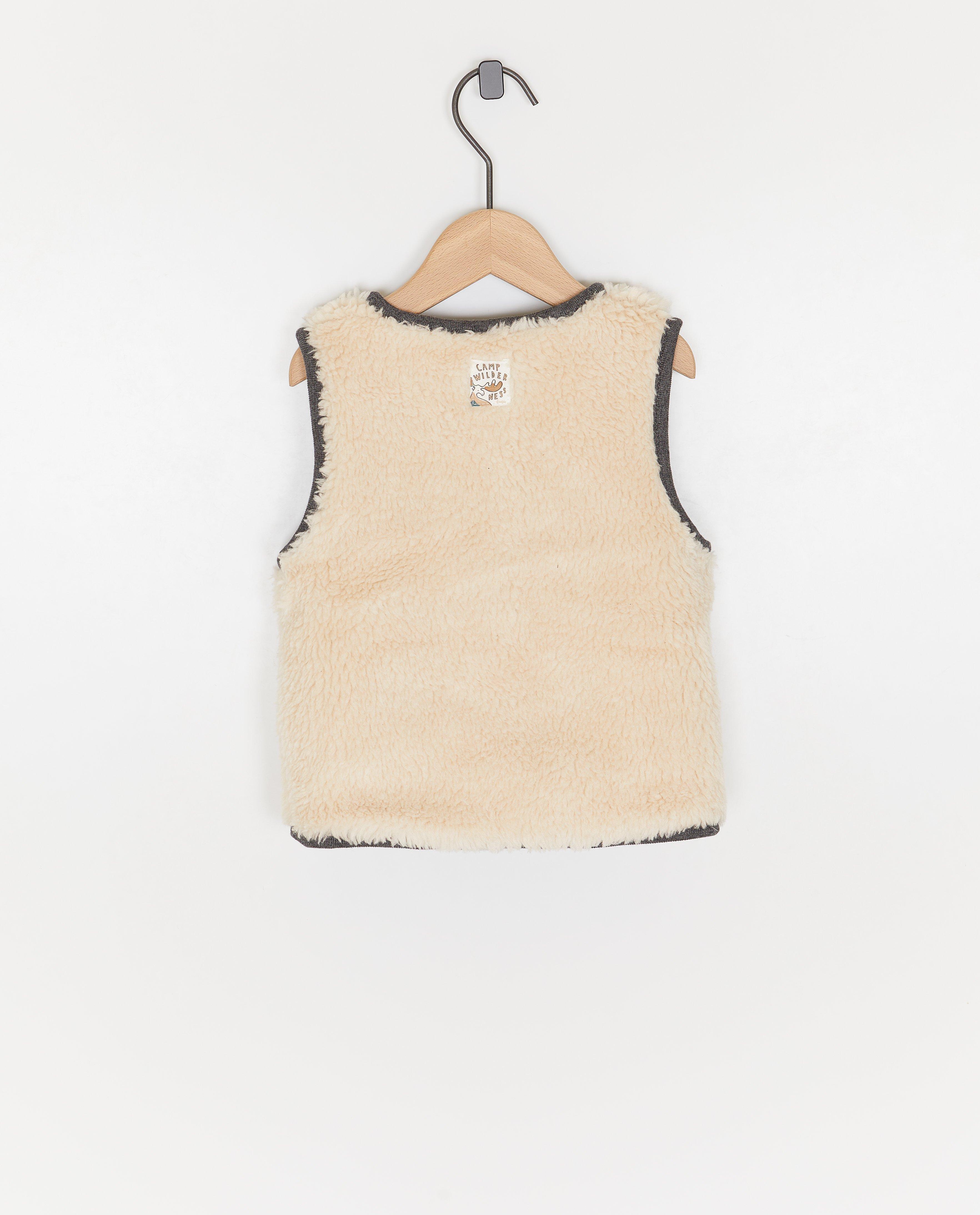 Cardigan - Omkeerbaar vest met teddy