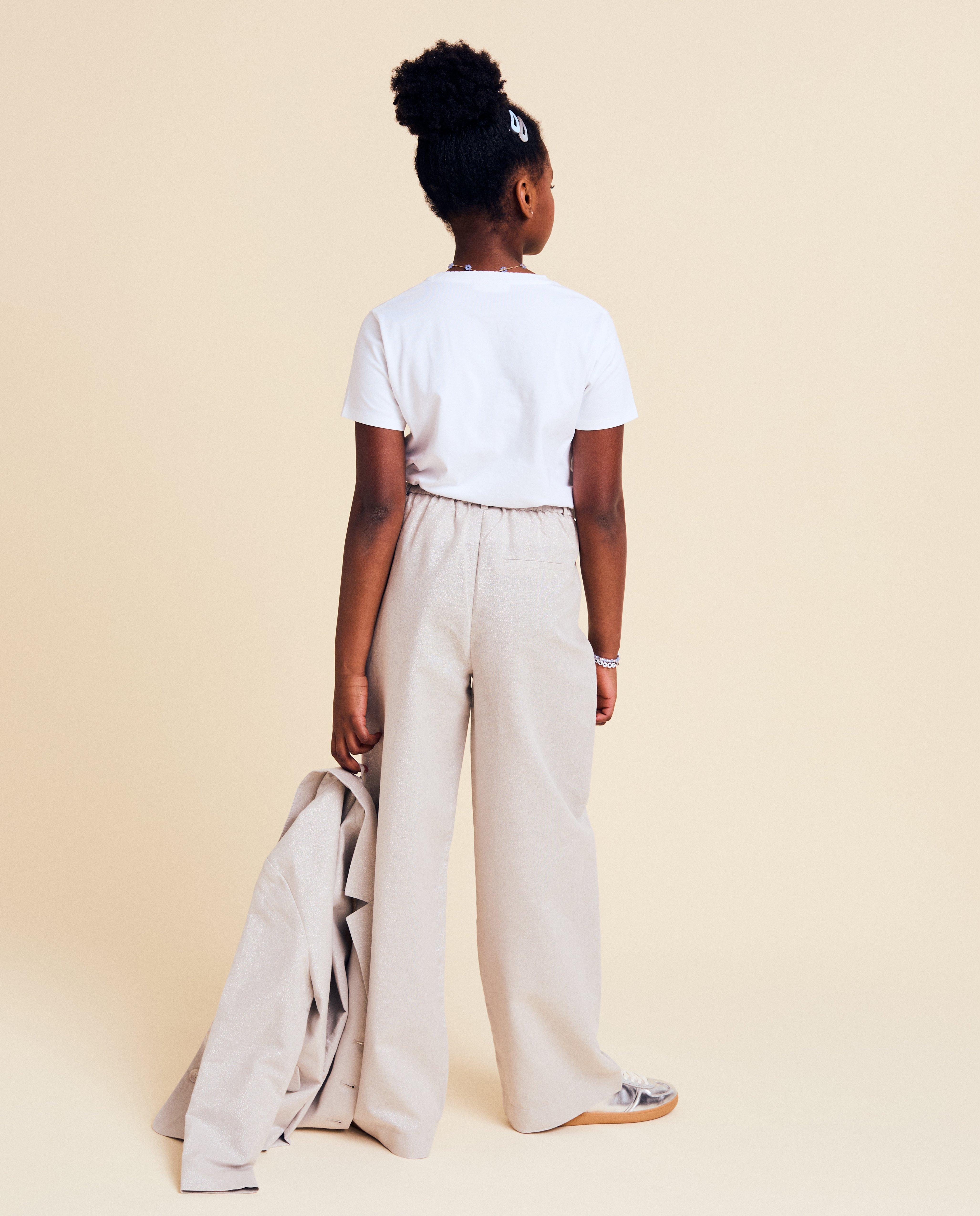 Broeken - Broek met linnen, wide fit, Special occasions