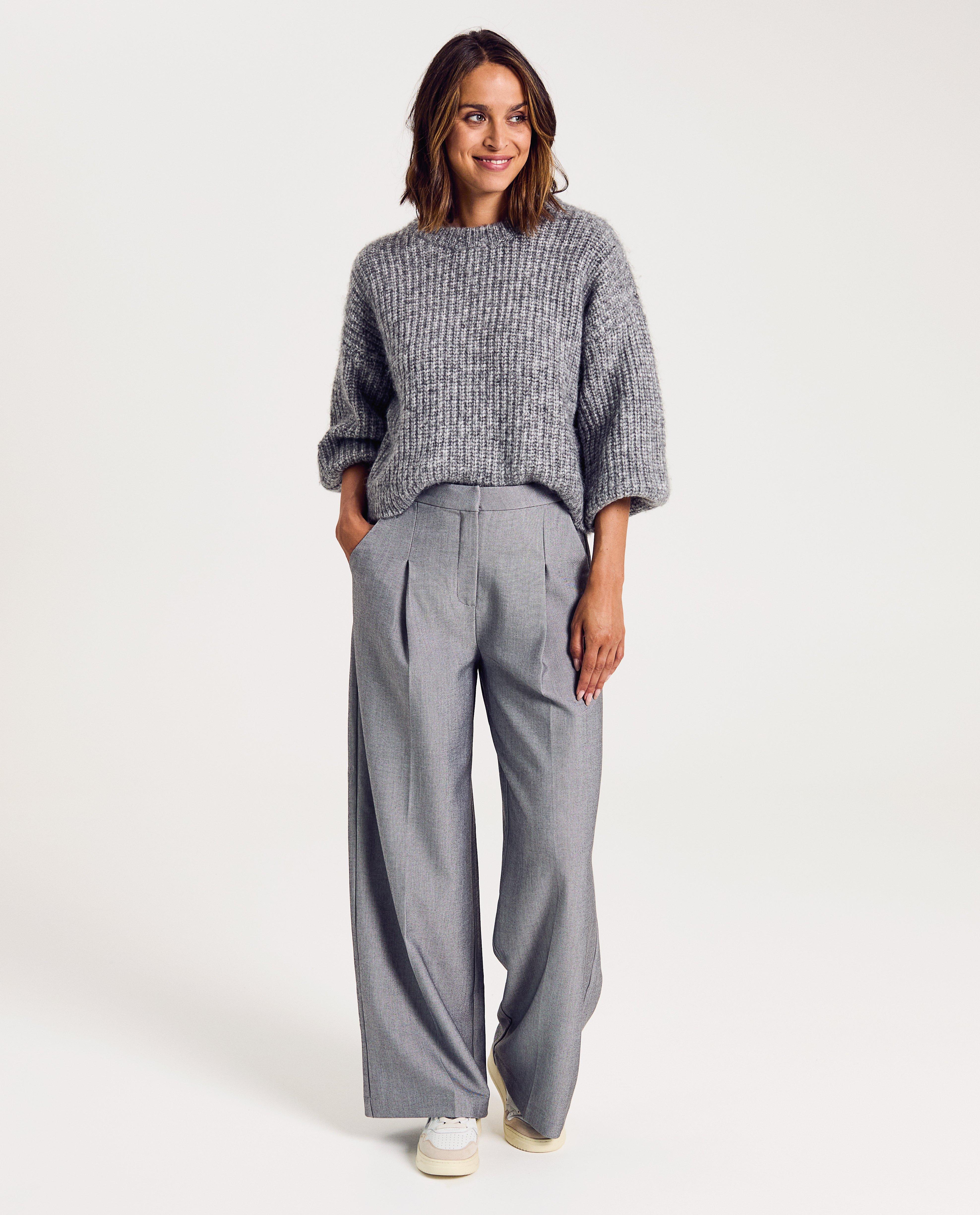 Grijze geklede broek - null - Peppercorn