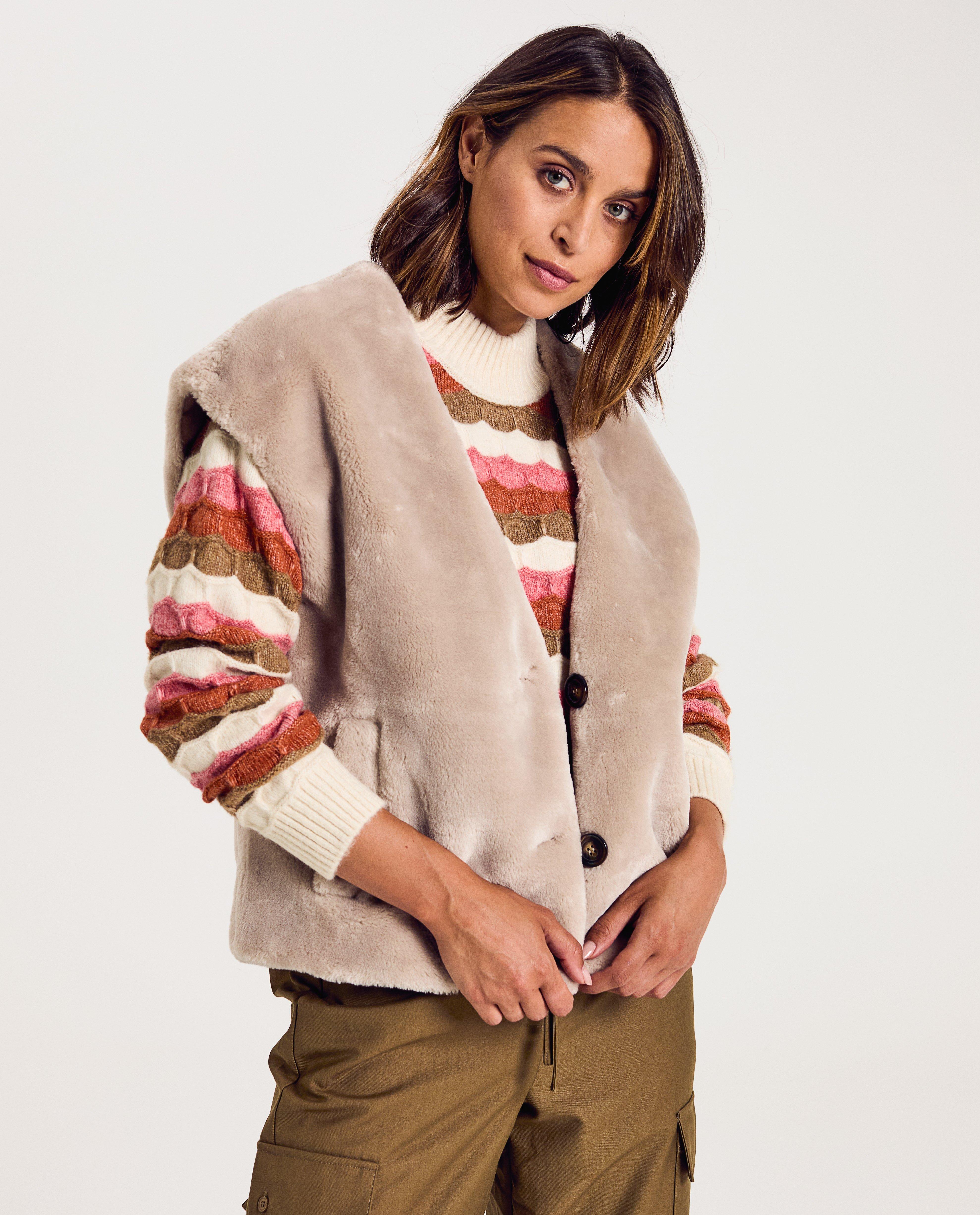 Vest van zachte teddy - null - Peppercorn