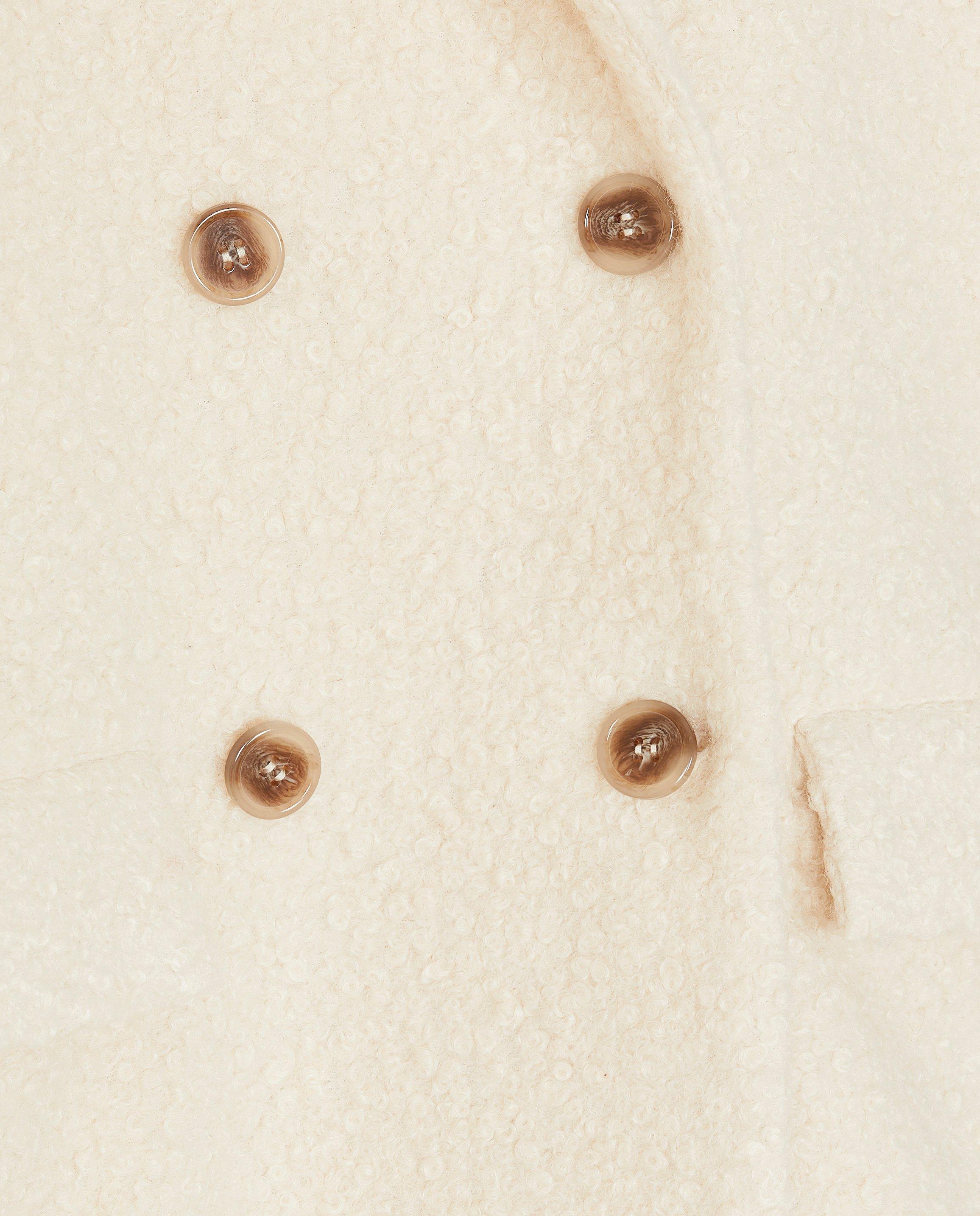Jassen - Beige jas van bouclé