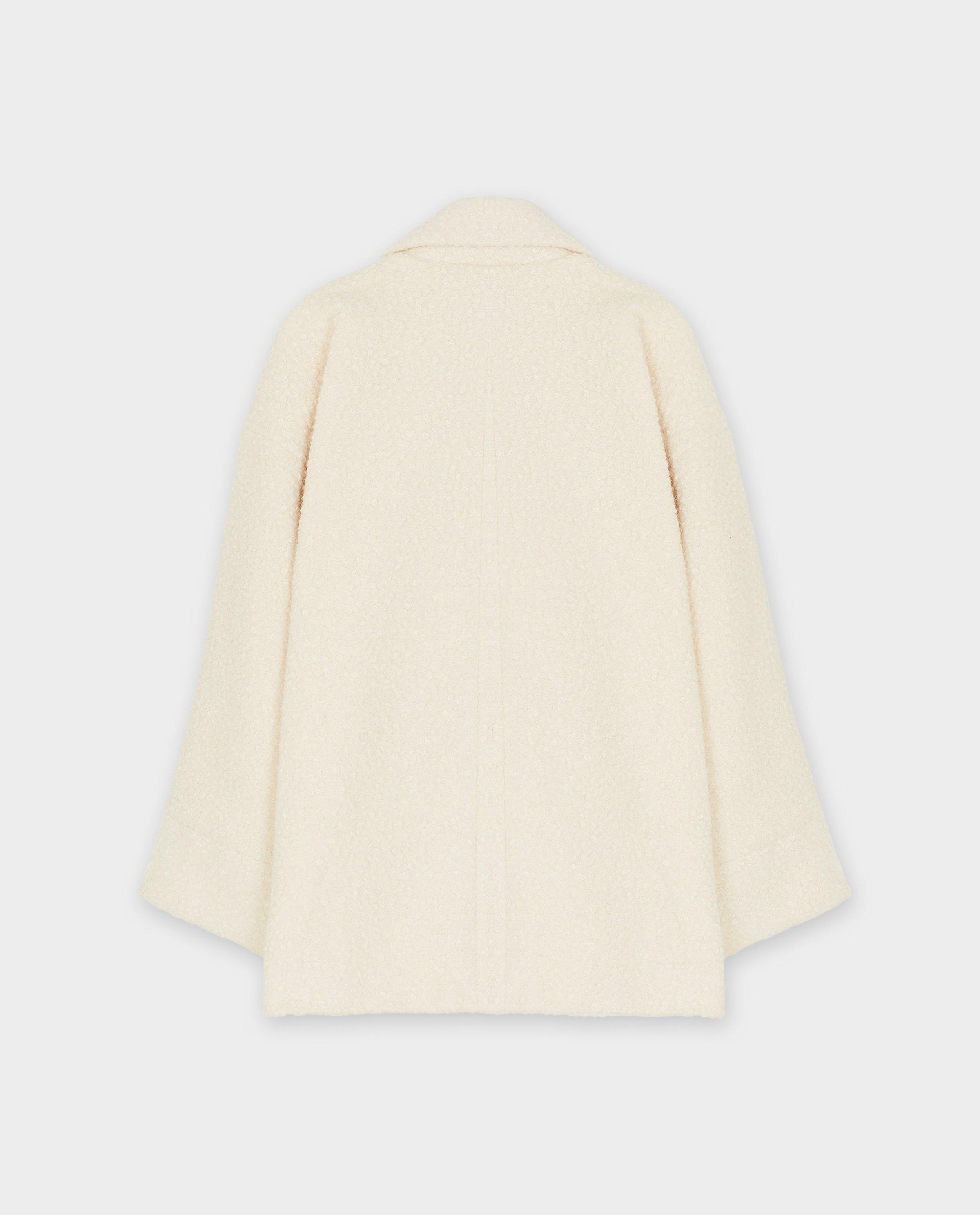 Jassen - Beige jas van bouclé