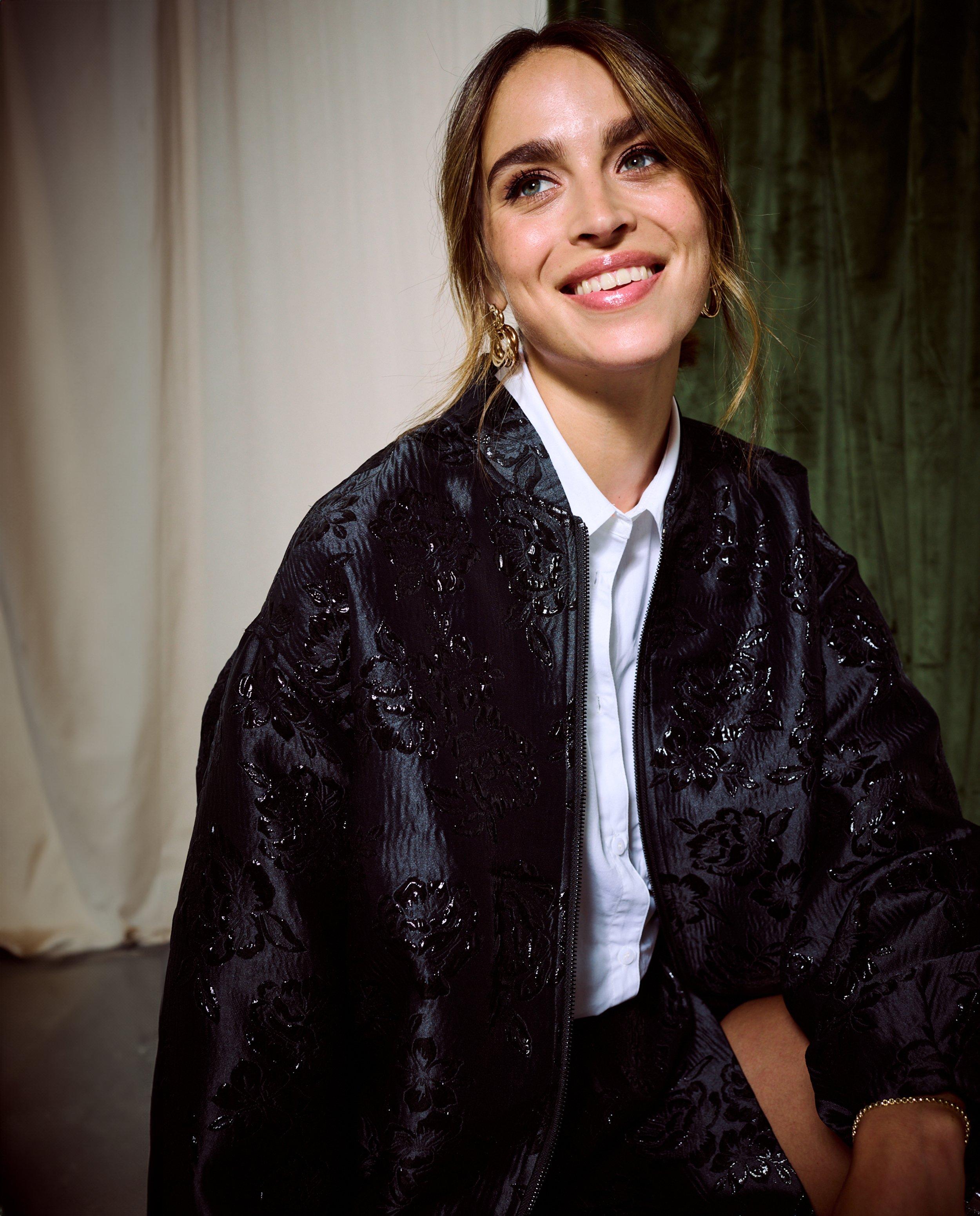 Bomber van jacquard met bloemen - null - Sora