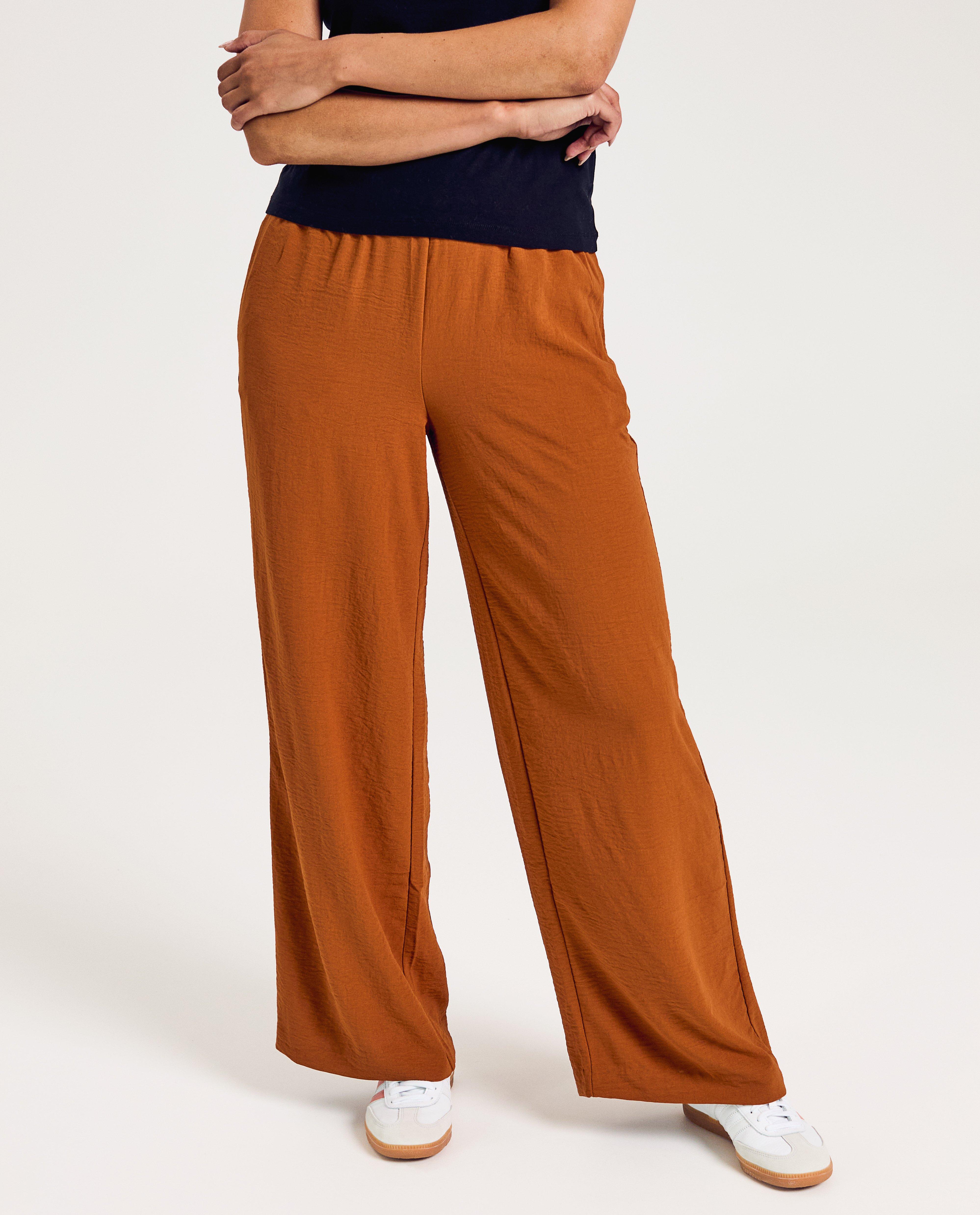 Broeken - Bruine broek met structuur