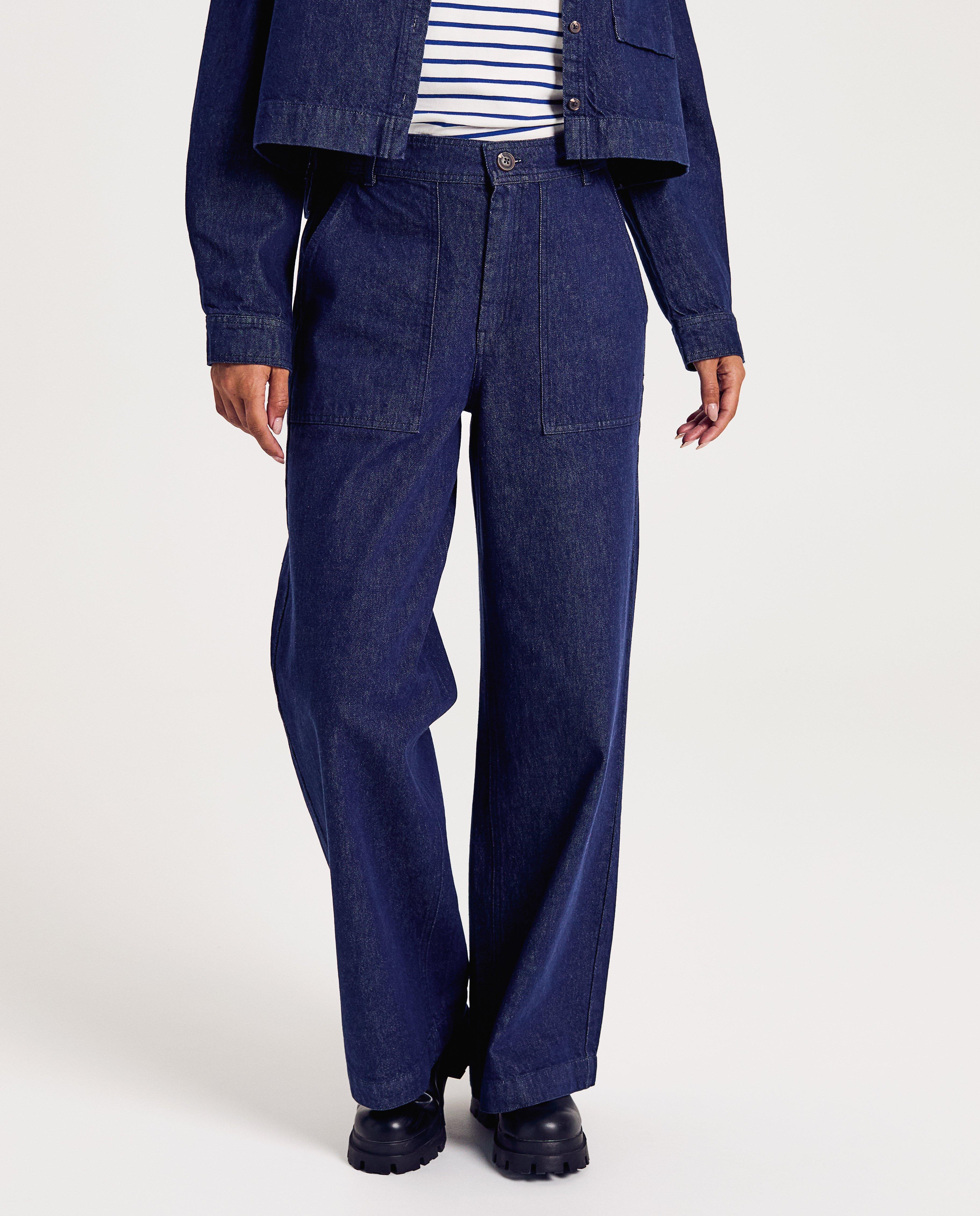 Donkerblauwe jeans, wide fit - Product Detail - donkerblauw - afbeelding nummer 4