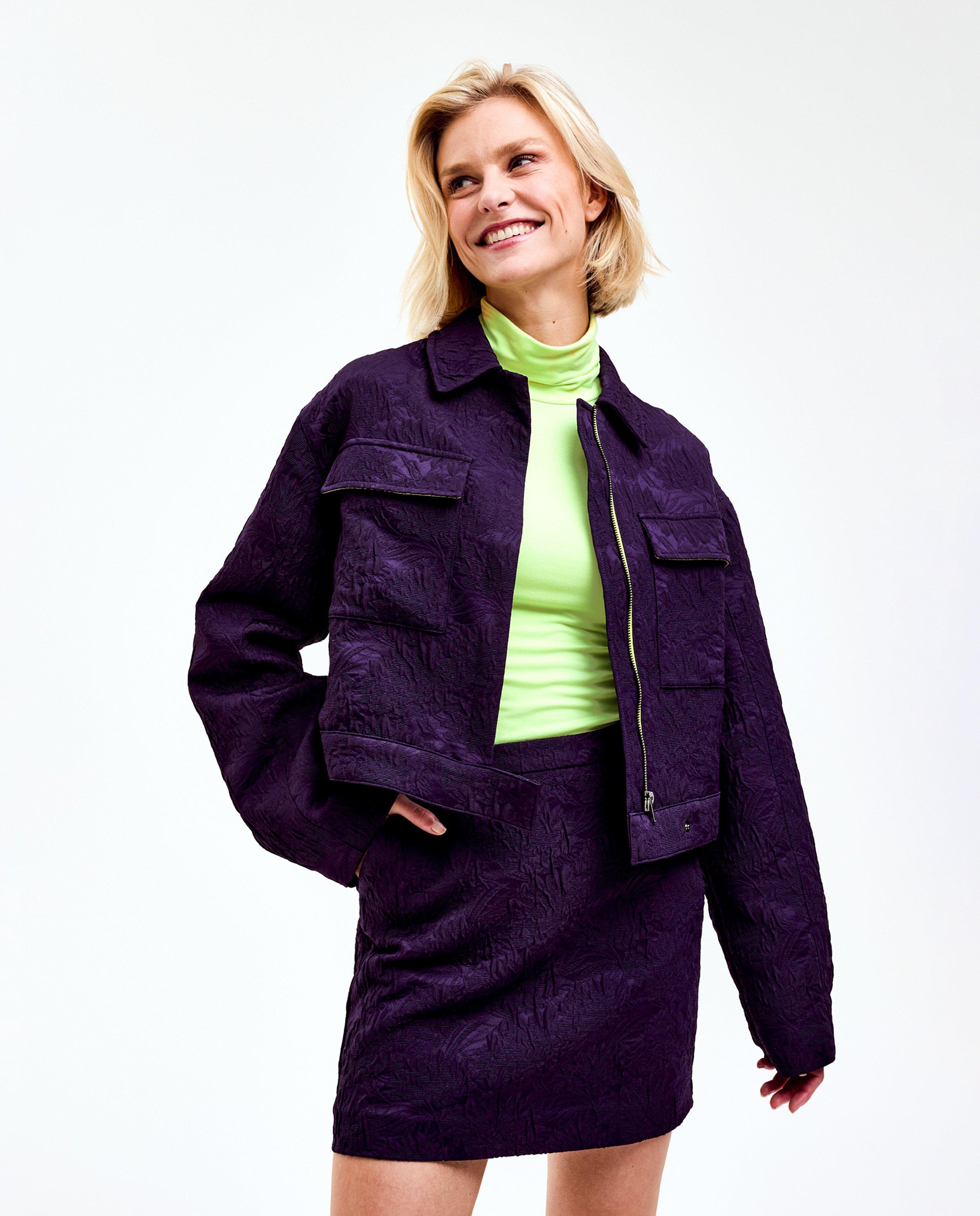 Veste structur&eacute;e - D&eacute;tails du produit - violet - image num&eacute;ro 1