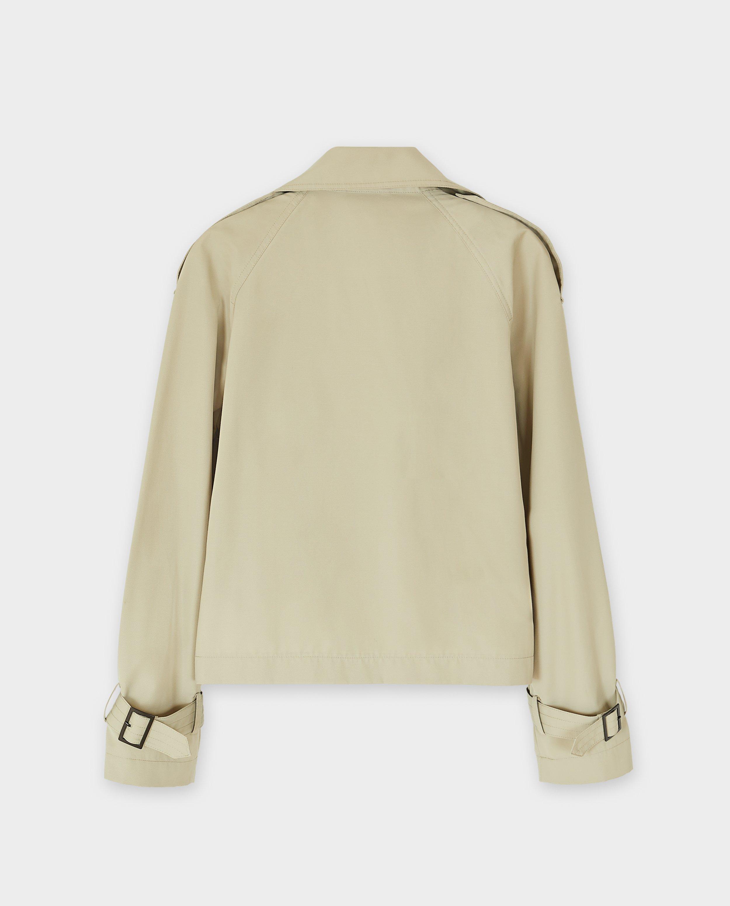 Trenchcoats - Lichtgroene korte trenchcoat