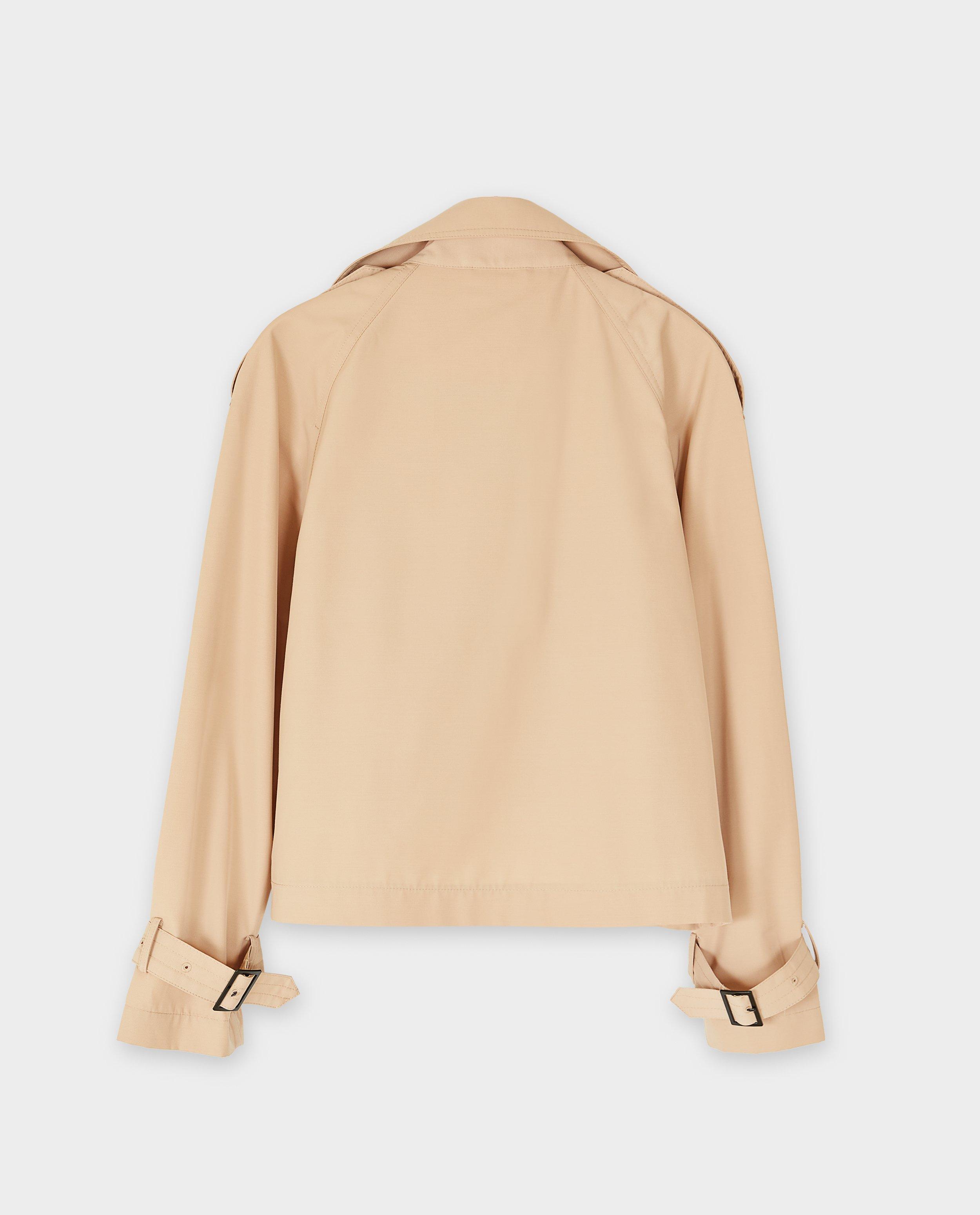 Trenchcoats - Lichtgroene korte trenchcoat