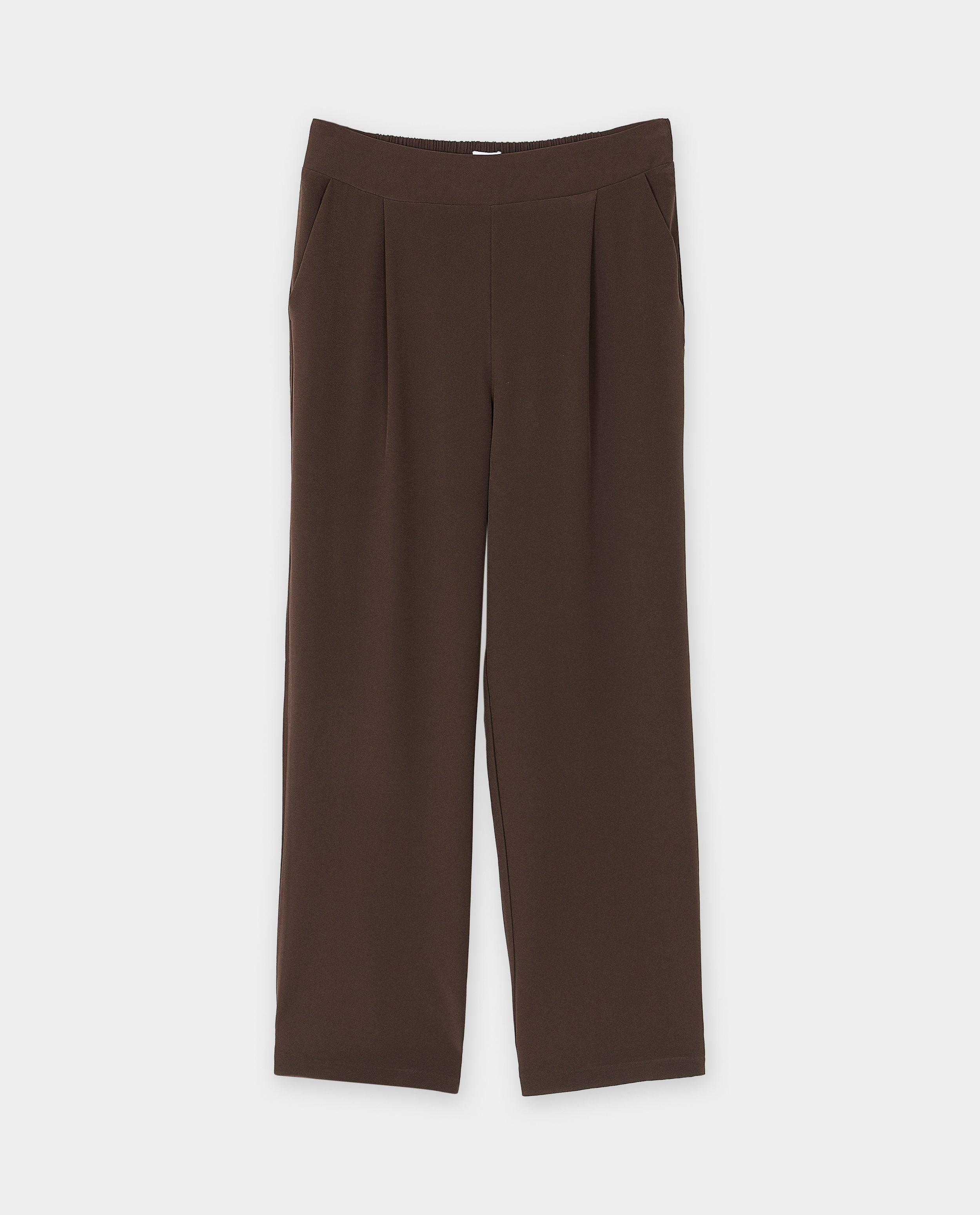 Pantalons - Pantalon brun structuré