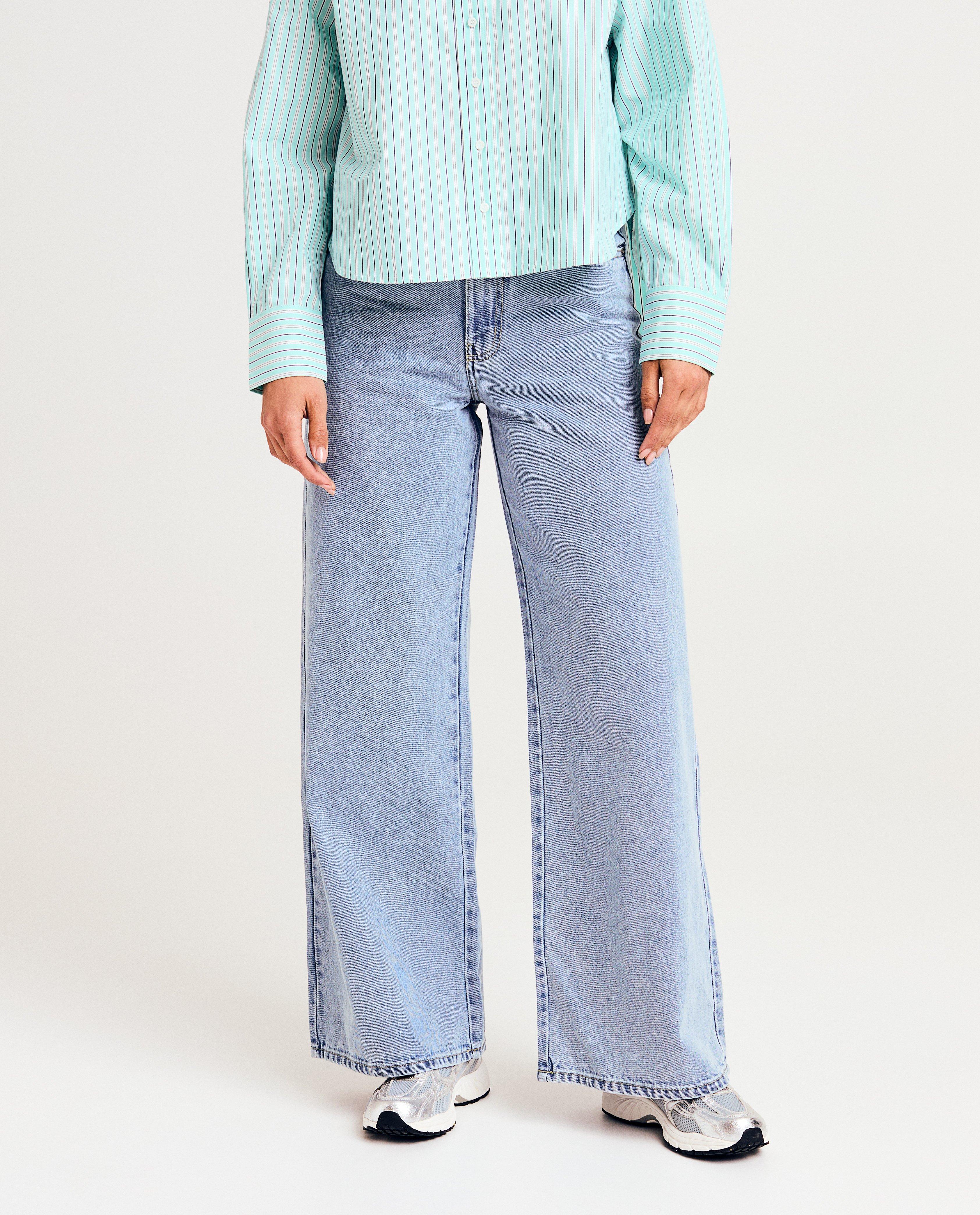 Jeans - Blauwe jeans, wide fit