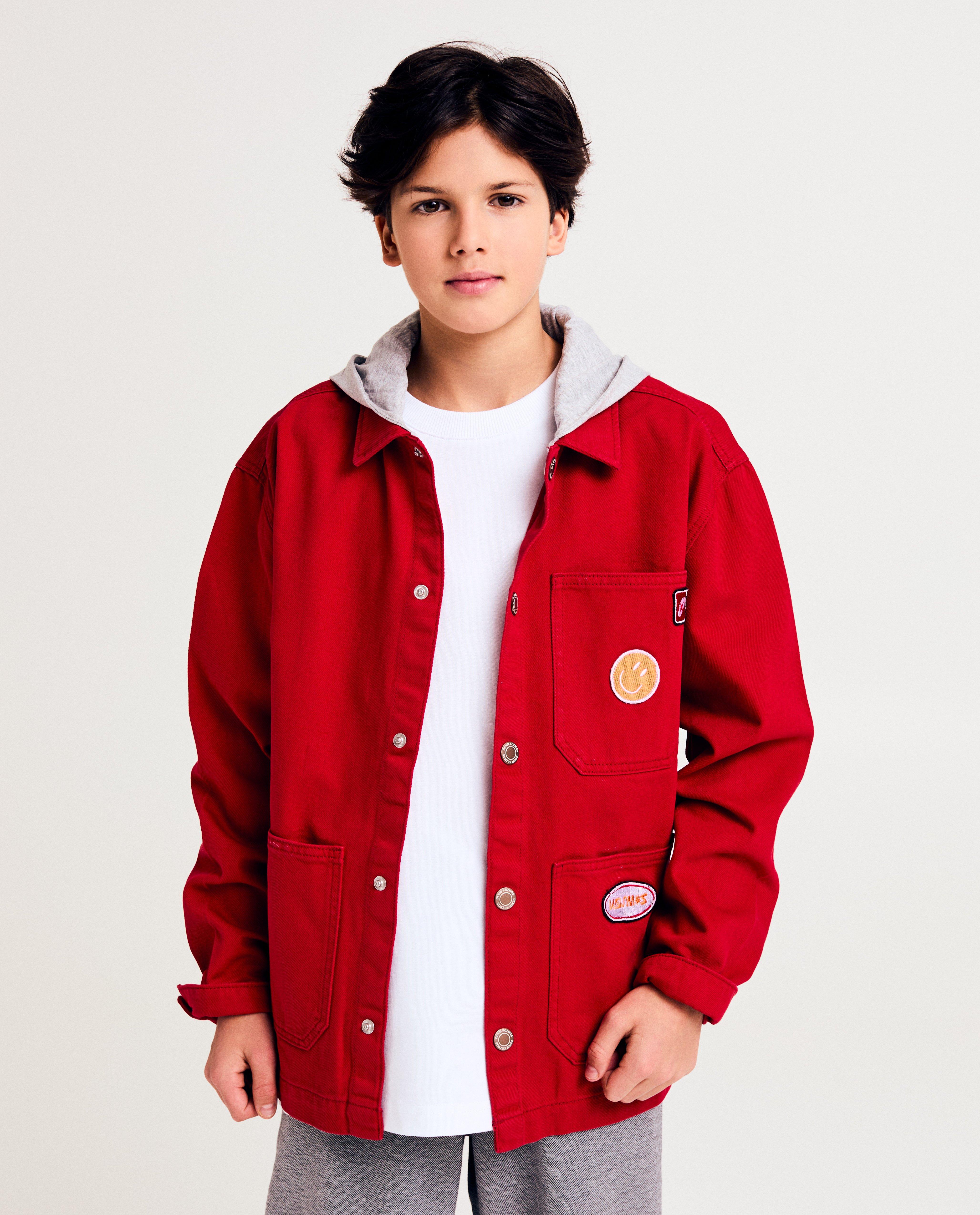 Overhemd met patches, loose fit, 6-14j - null - milo