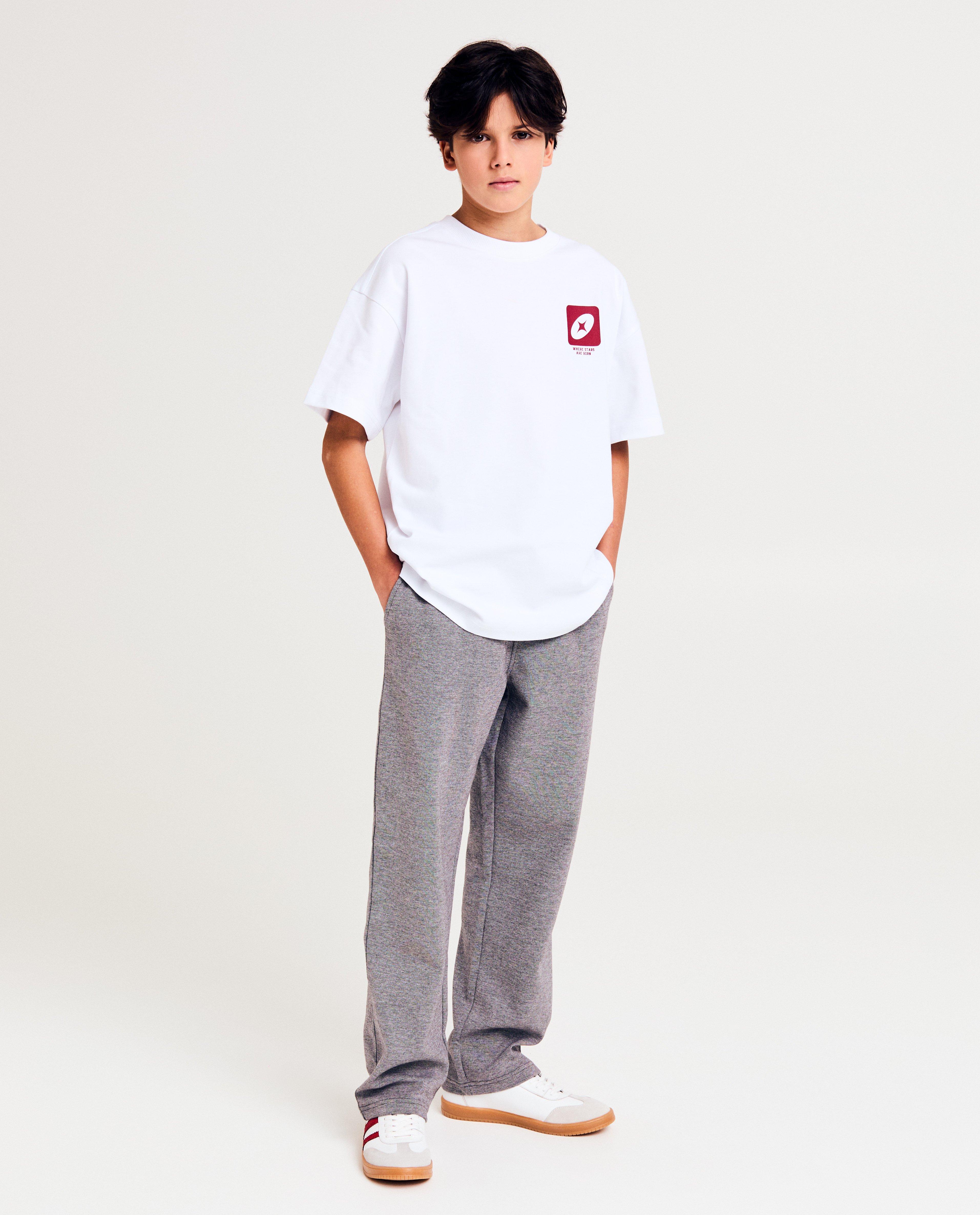 Grijze joggingbroek, loose fit, 6-14j - null - milo