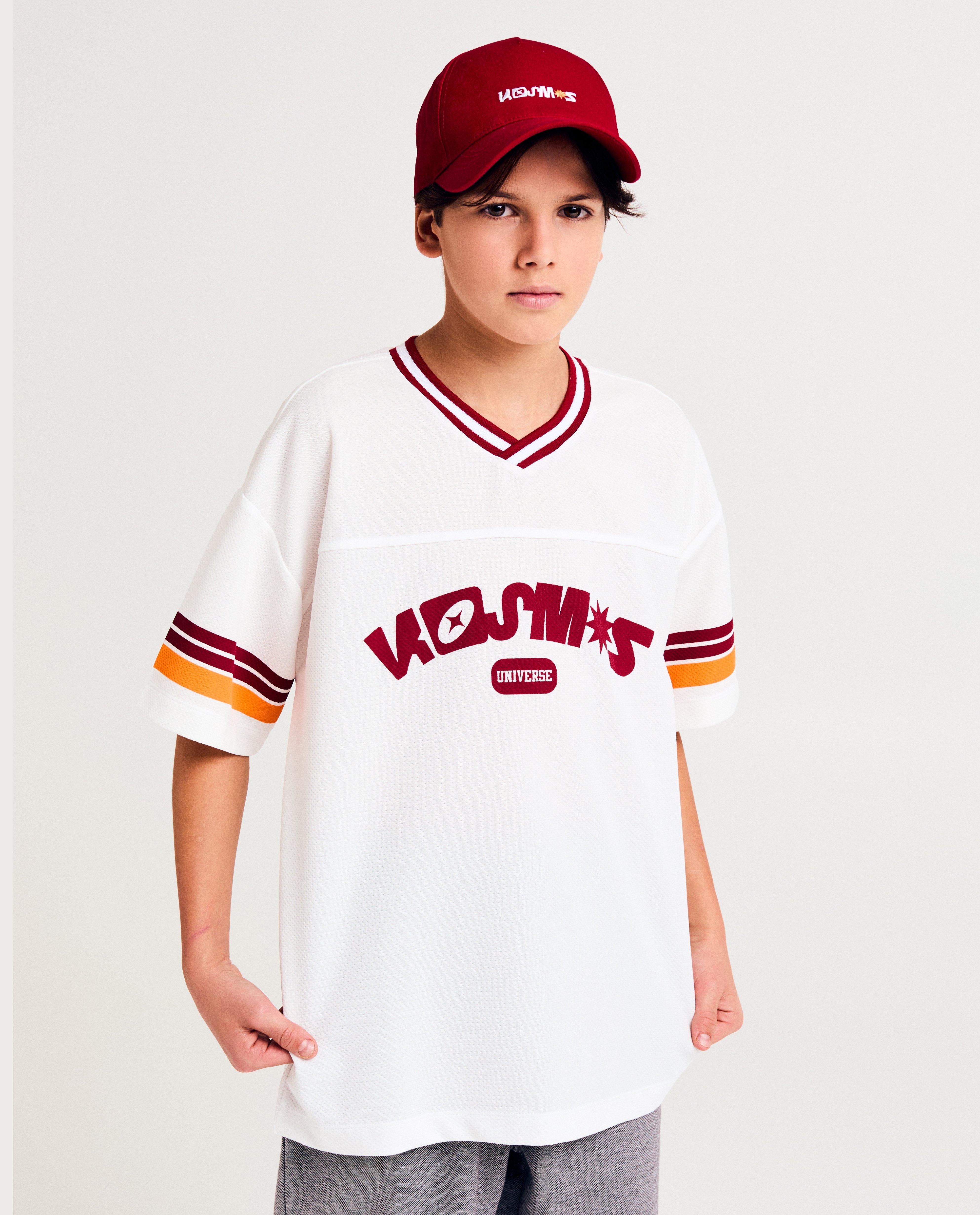 Mesh T-shirt met strepen, loose fit, 6-14j - null - milo
