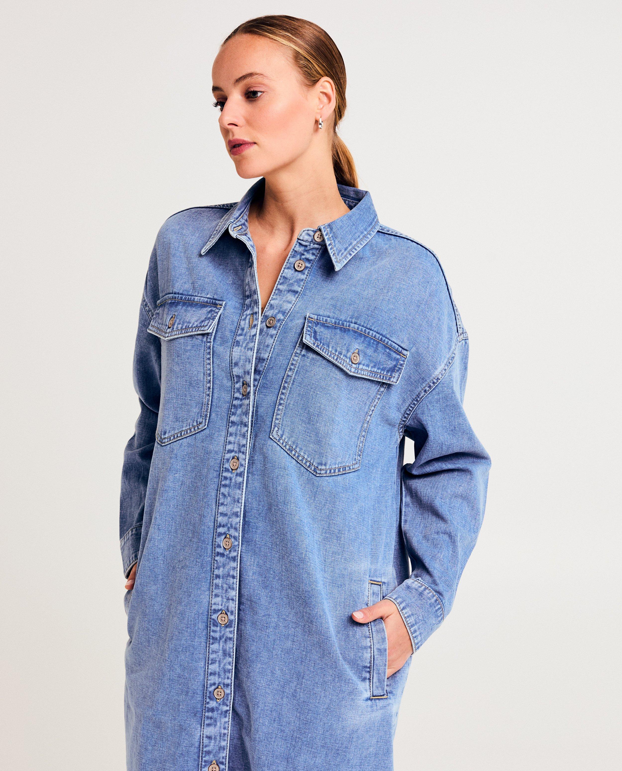 Kleedjes - Blauwe jeansjurk