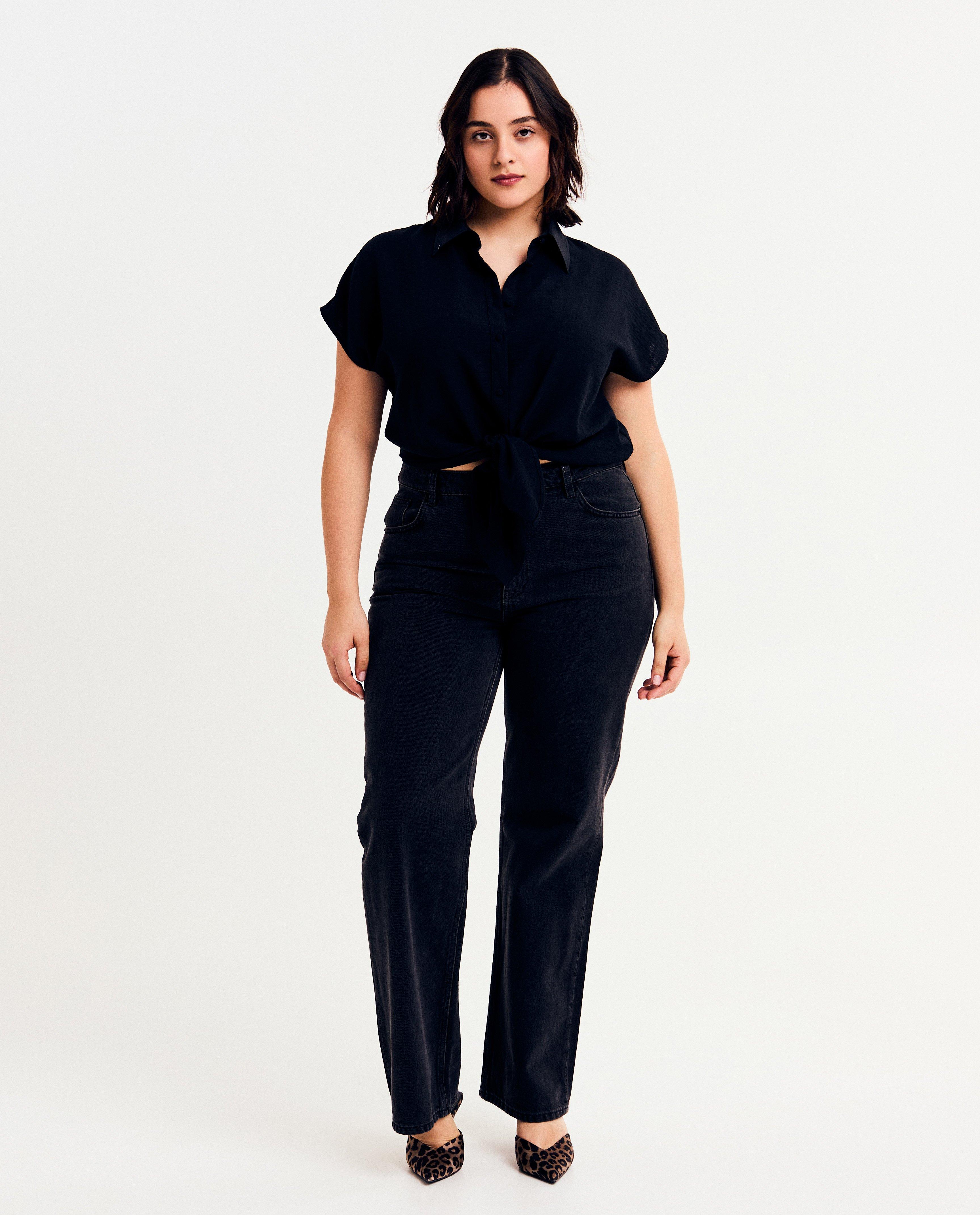 Jeans - Zwarte jeans, straight fit