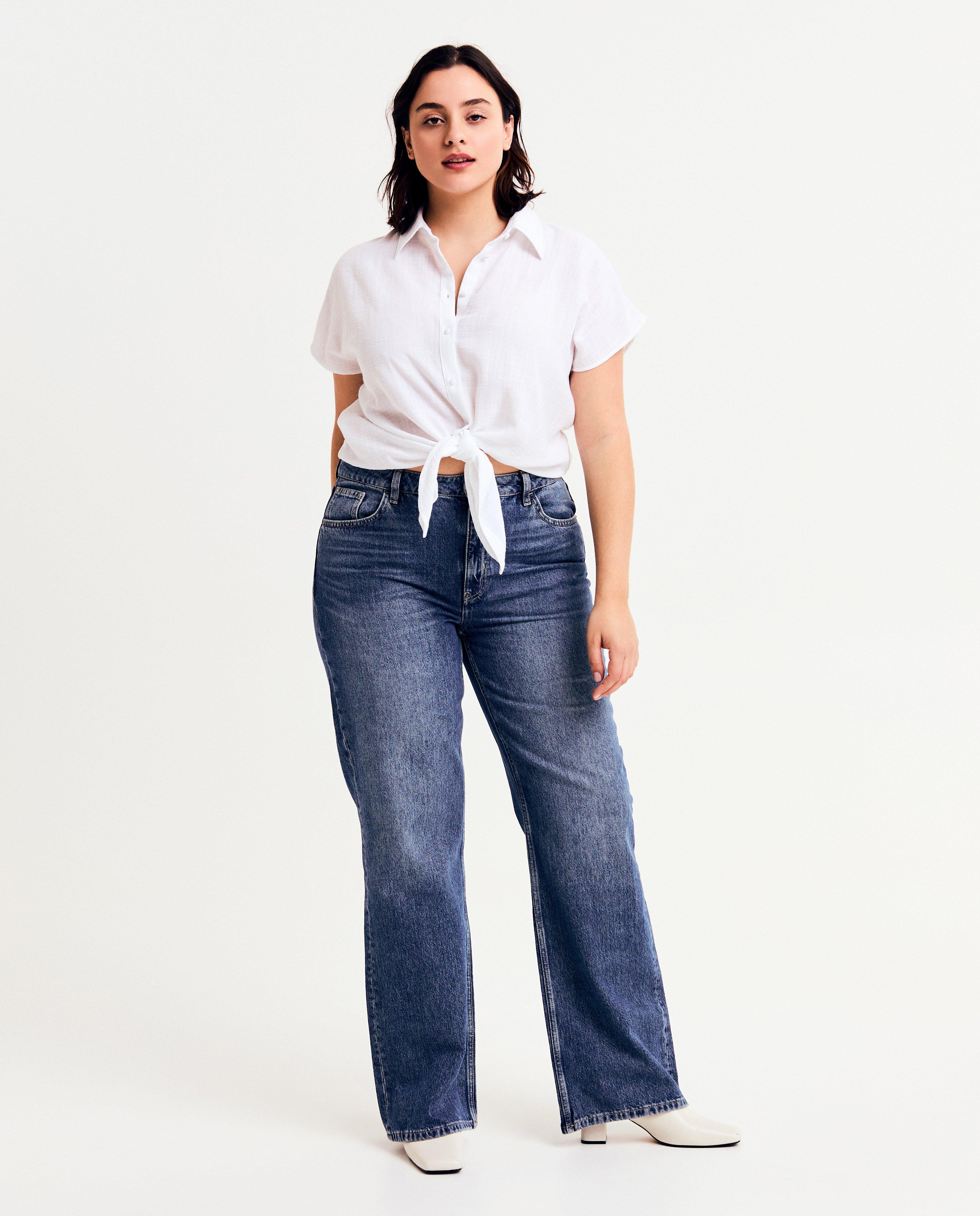 Blauwe jeans, straight fit - null - Sora