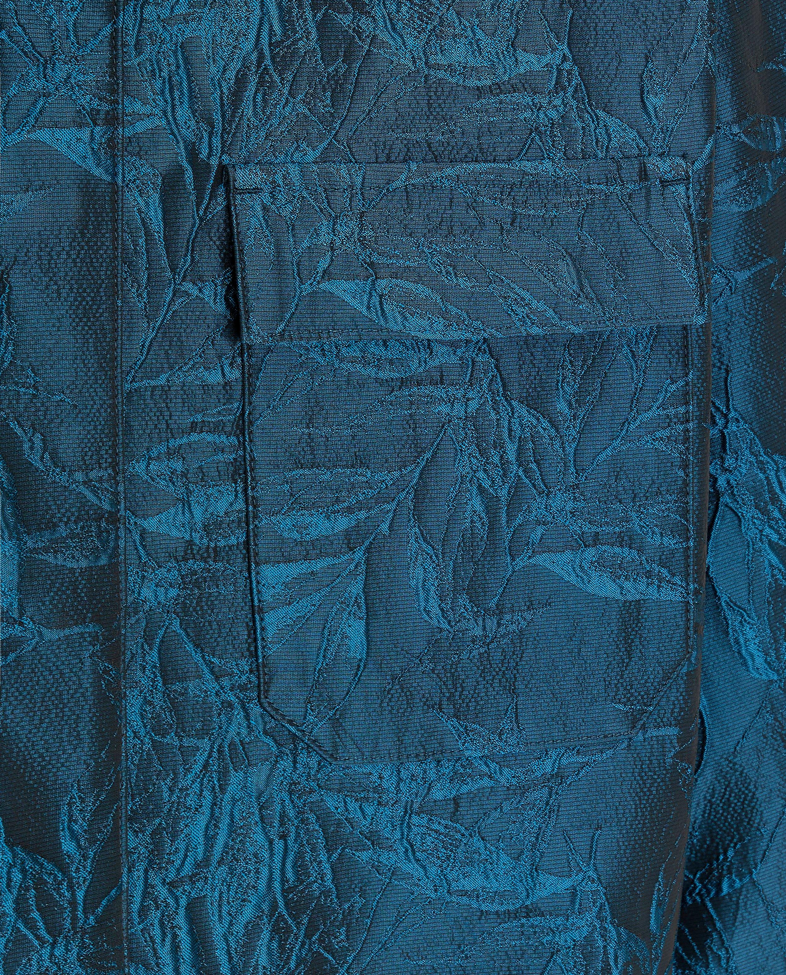 Blazers - Blauw vest met blaadjespatroon