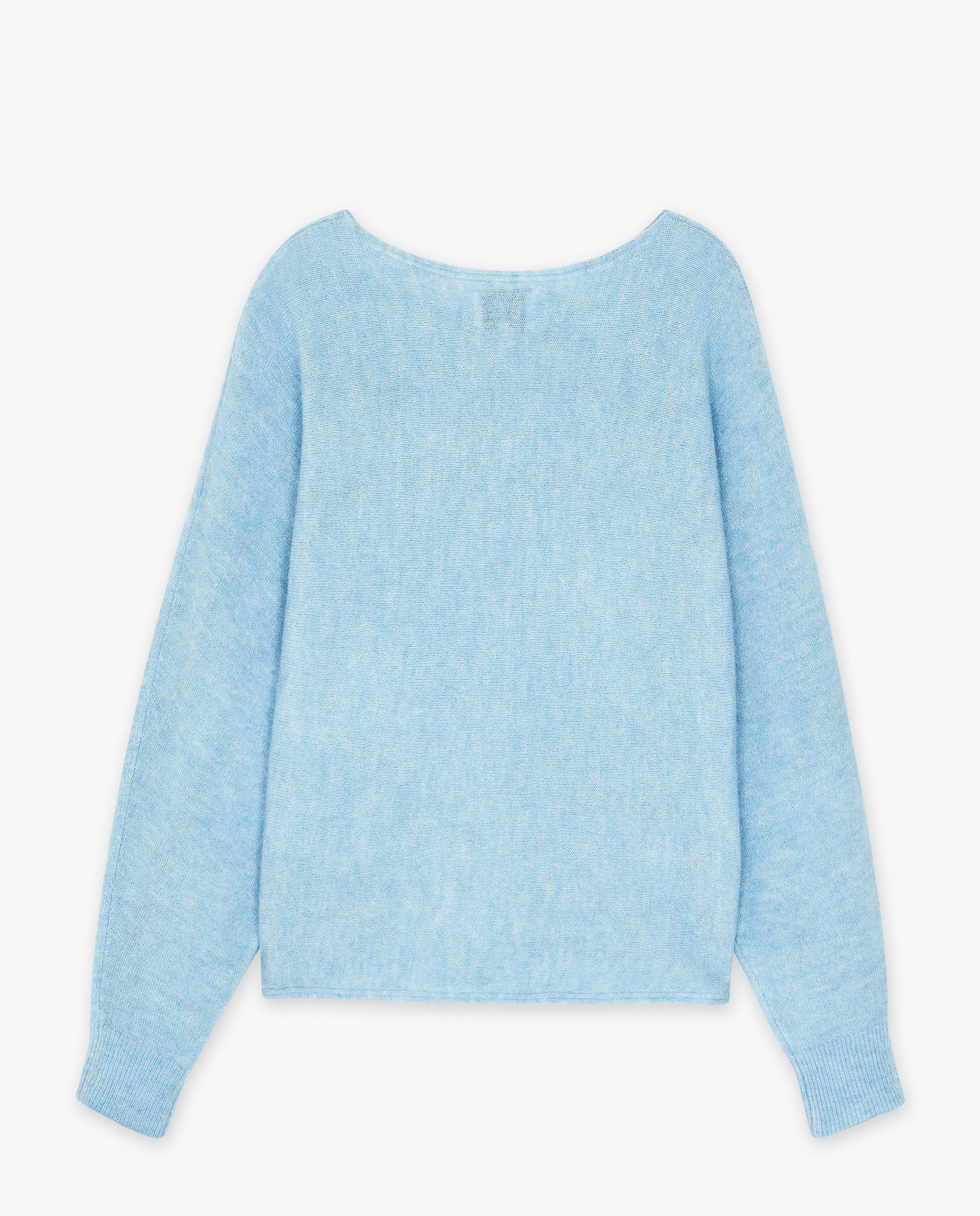 Pulls - Pull bleu avec de la laine