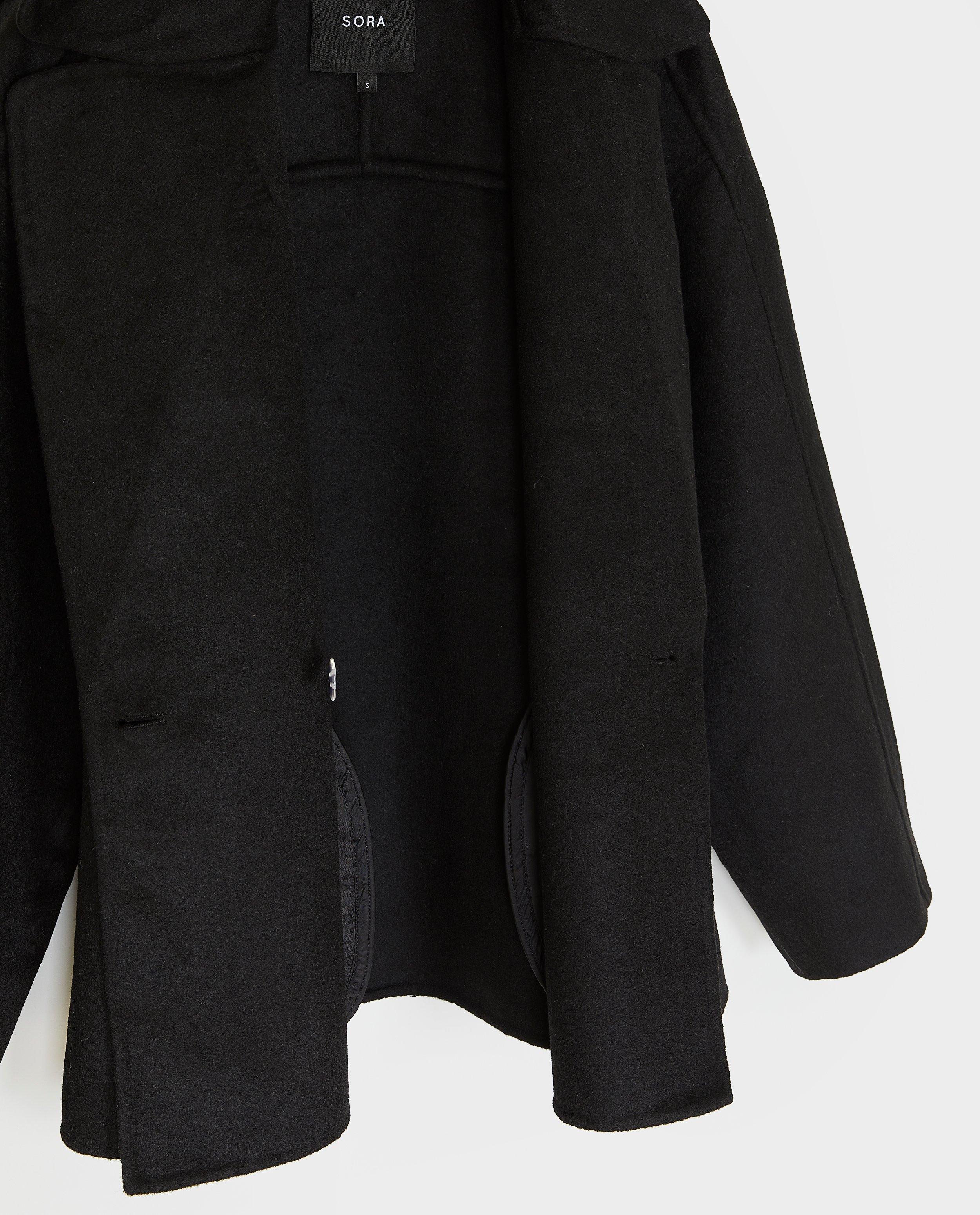 Winterjassen - Zwarte jas met wol, dames