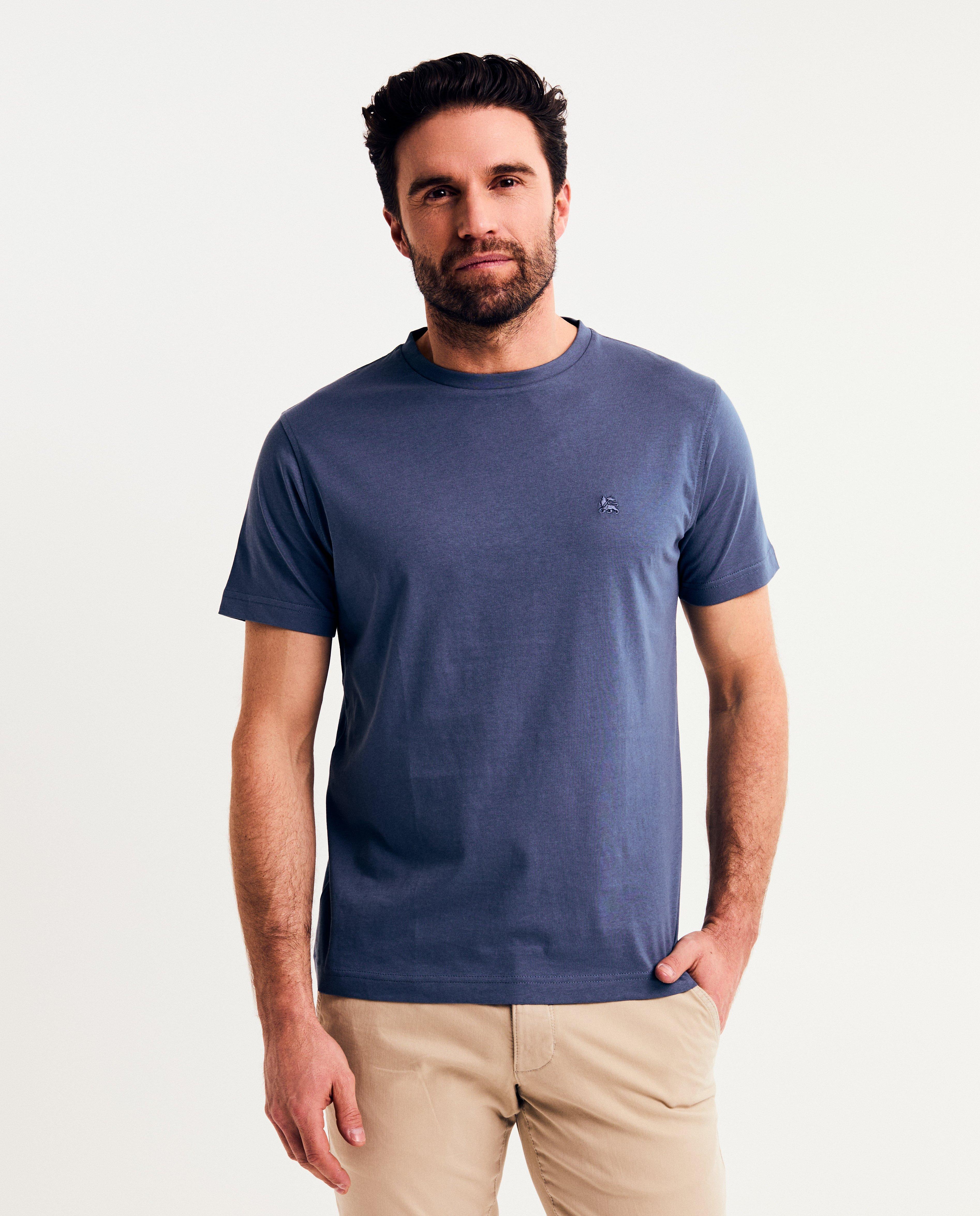 T-shirt met geborduurd logo - null - Lerros