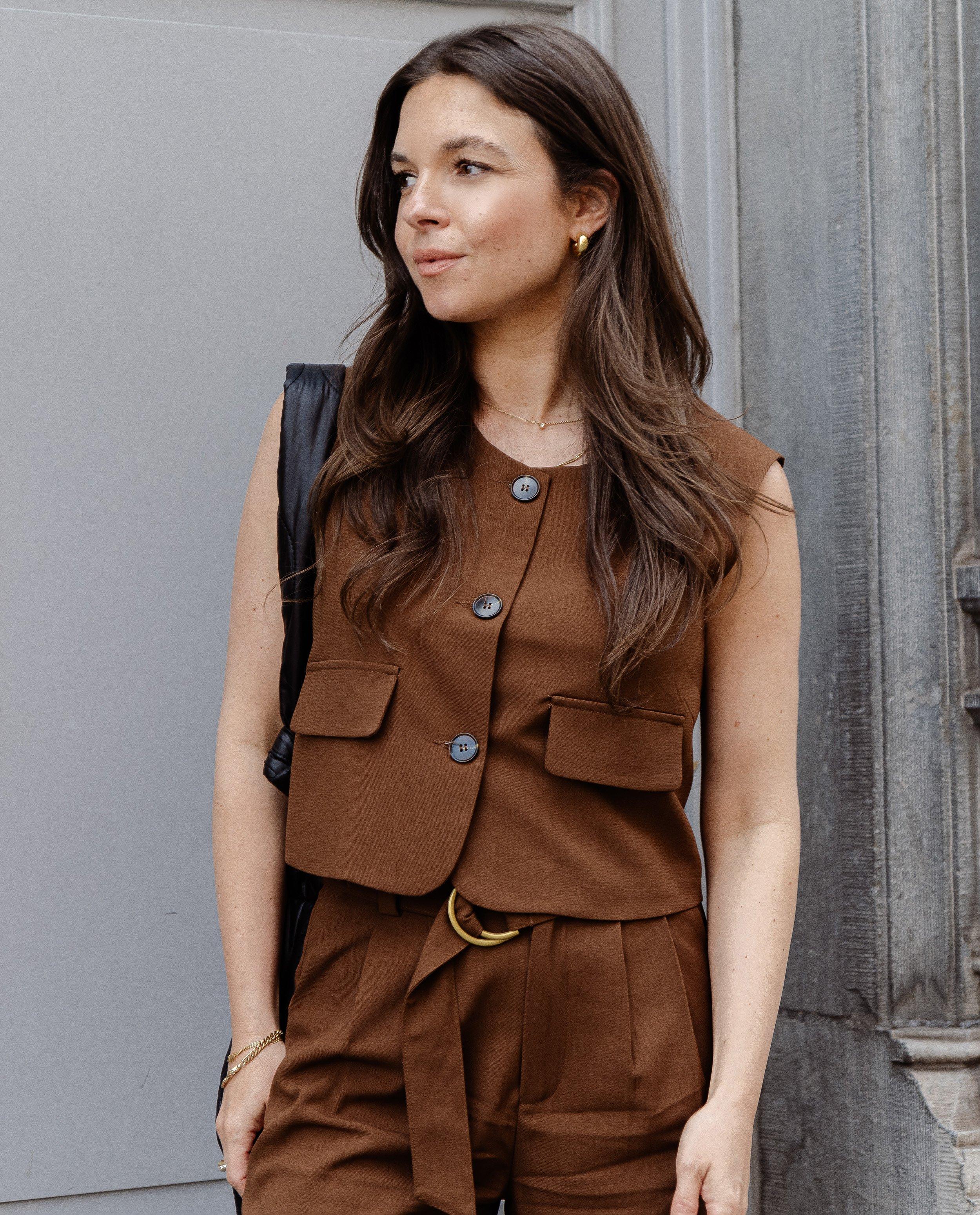 Bruine gilet, Selected by Nanja - null - Nanja Massy