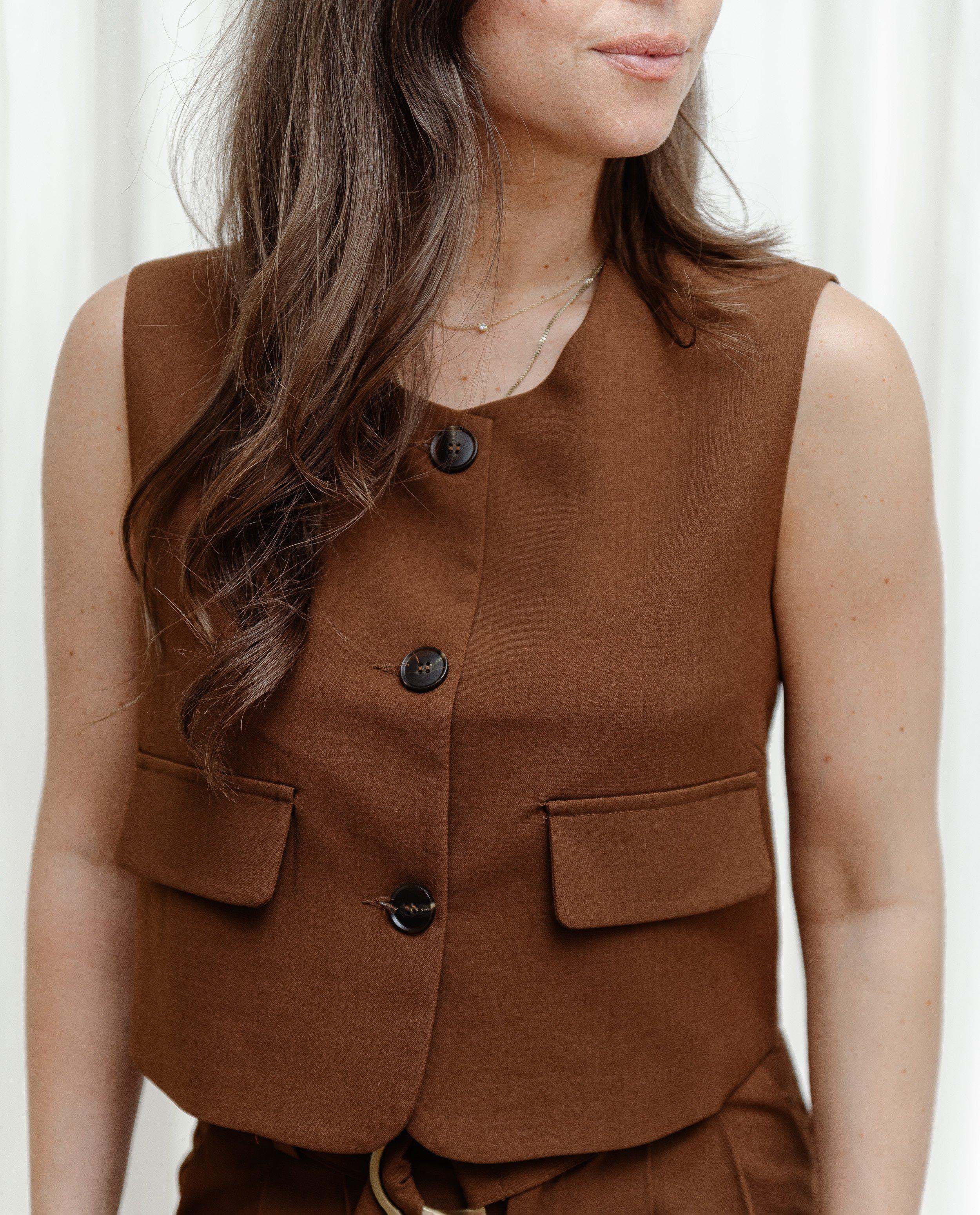 Blazers - Bruine gilet, Selected by Nanja