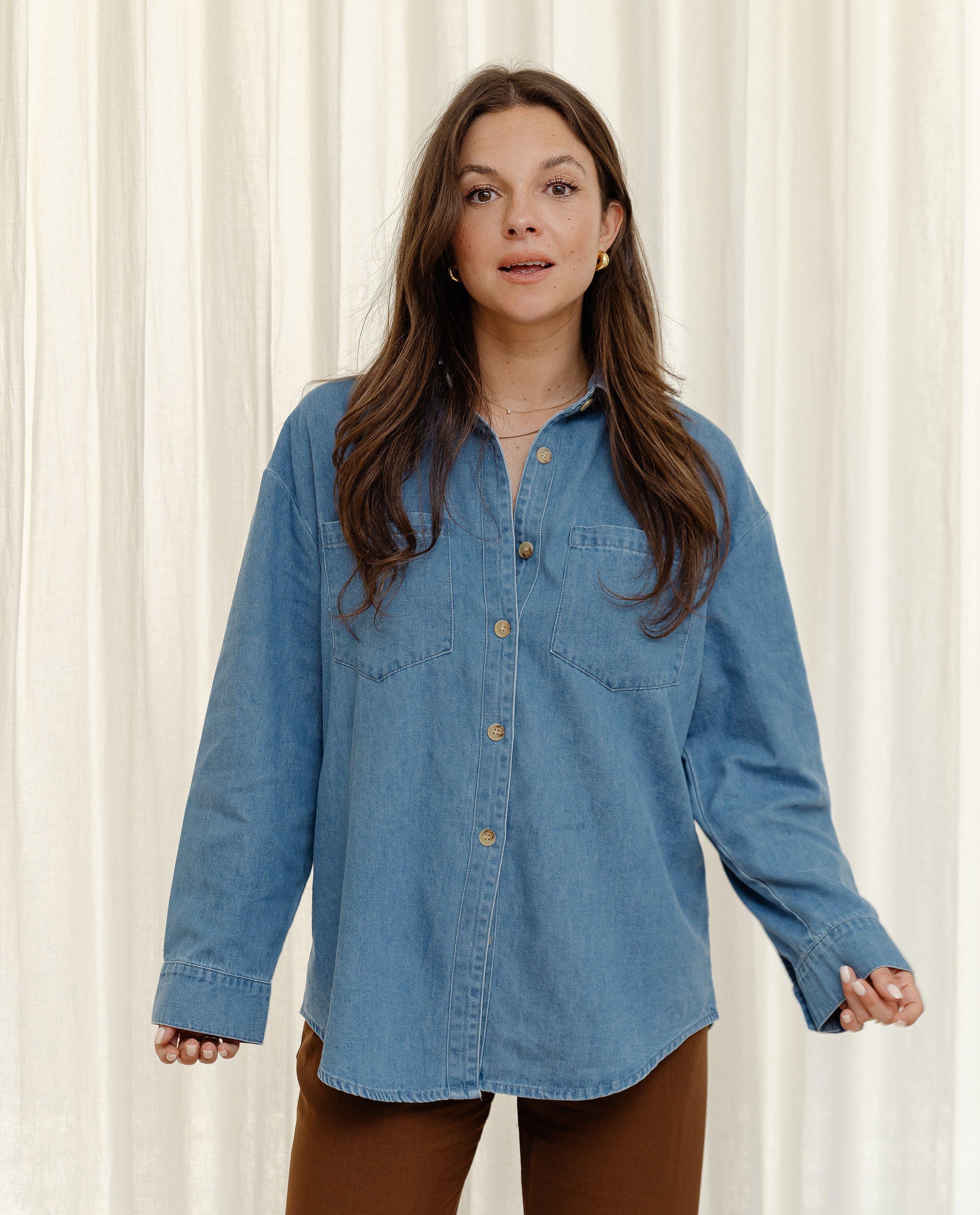 Chemise en jeans bleu selectionne par Nanja Nanja Massy JBC Belgique Belgique