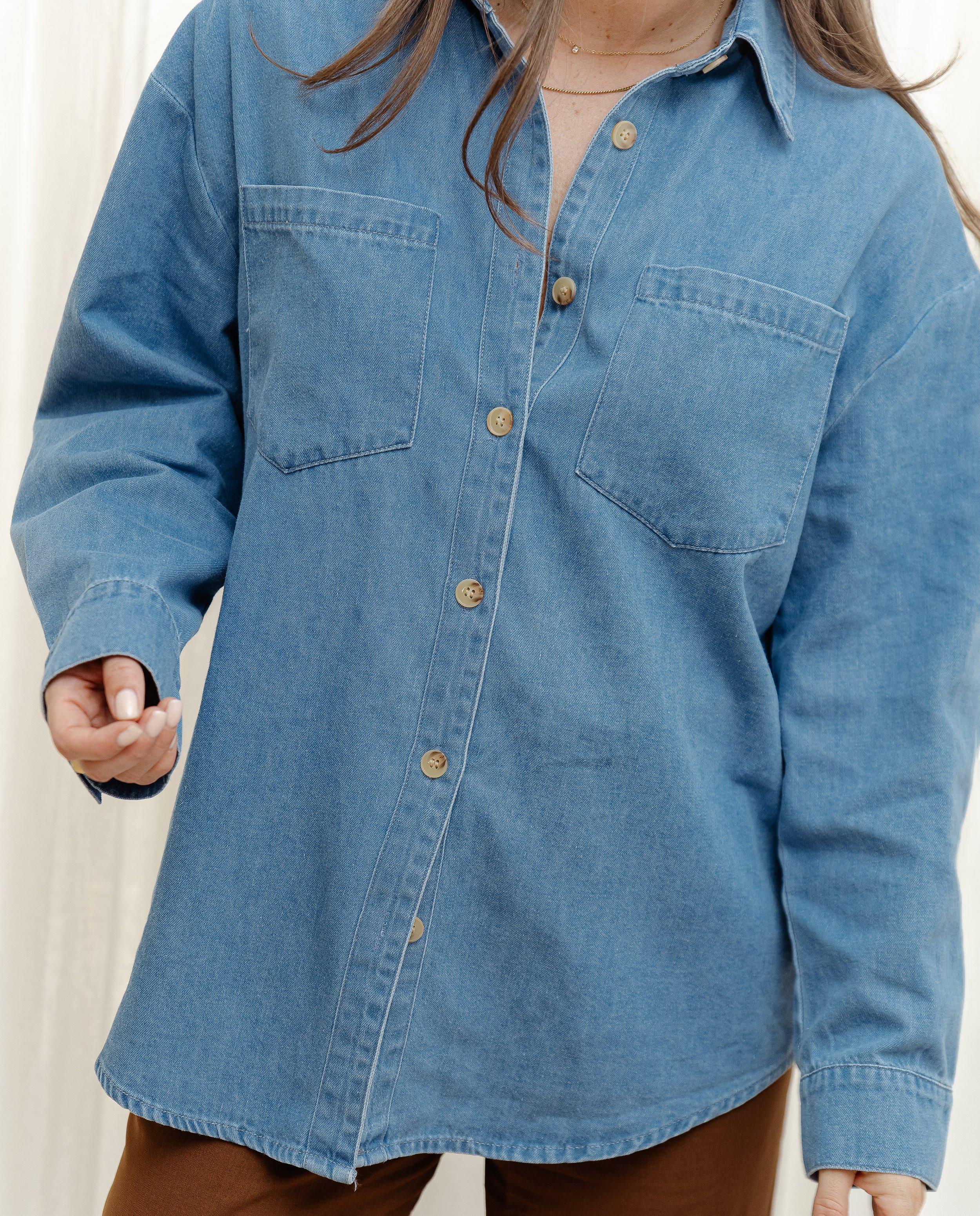 Hemden - Blauw jeanshemd, Selected by Nanja