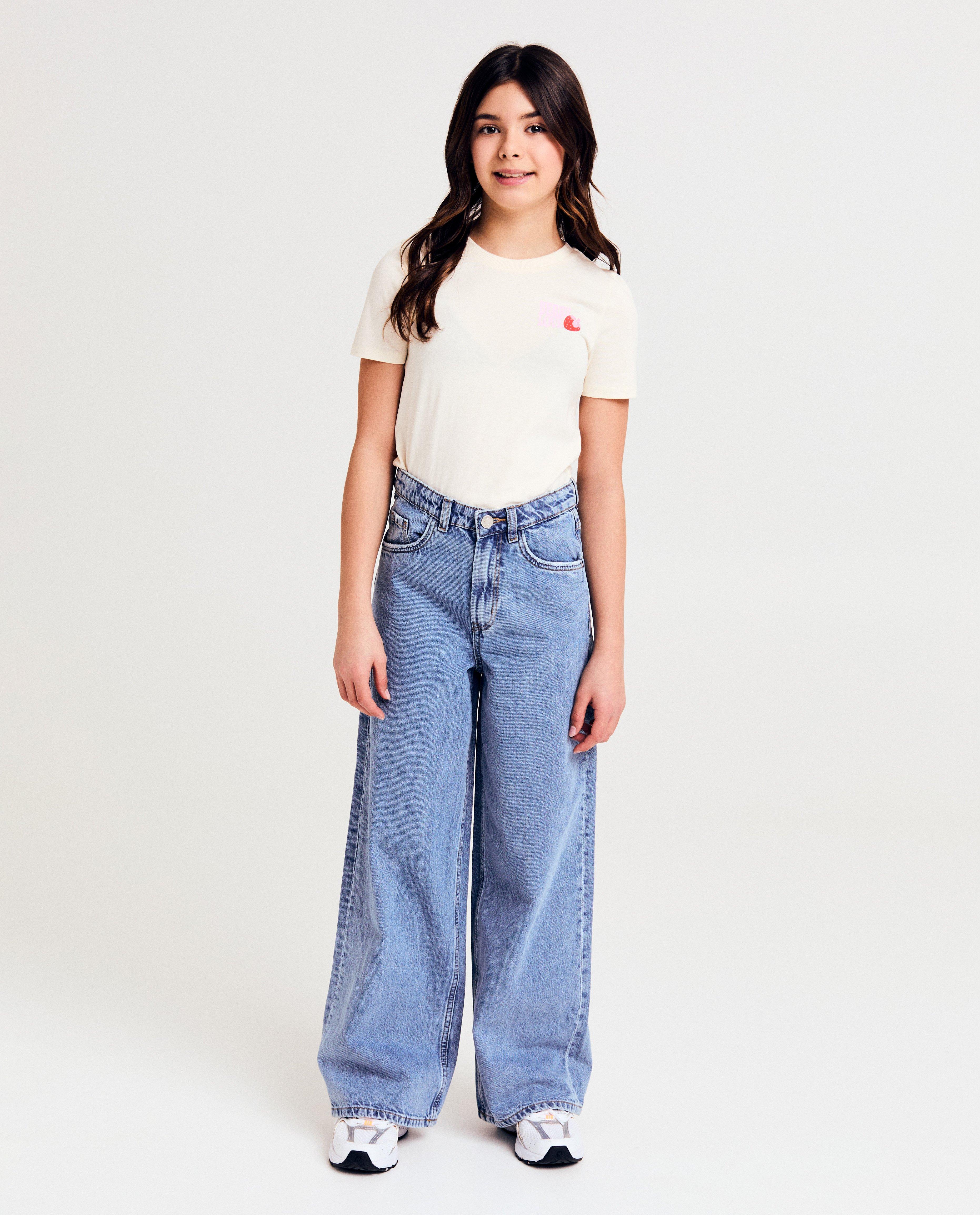 Blauwe jeans, wide fit - null - Fish & Chips