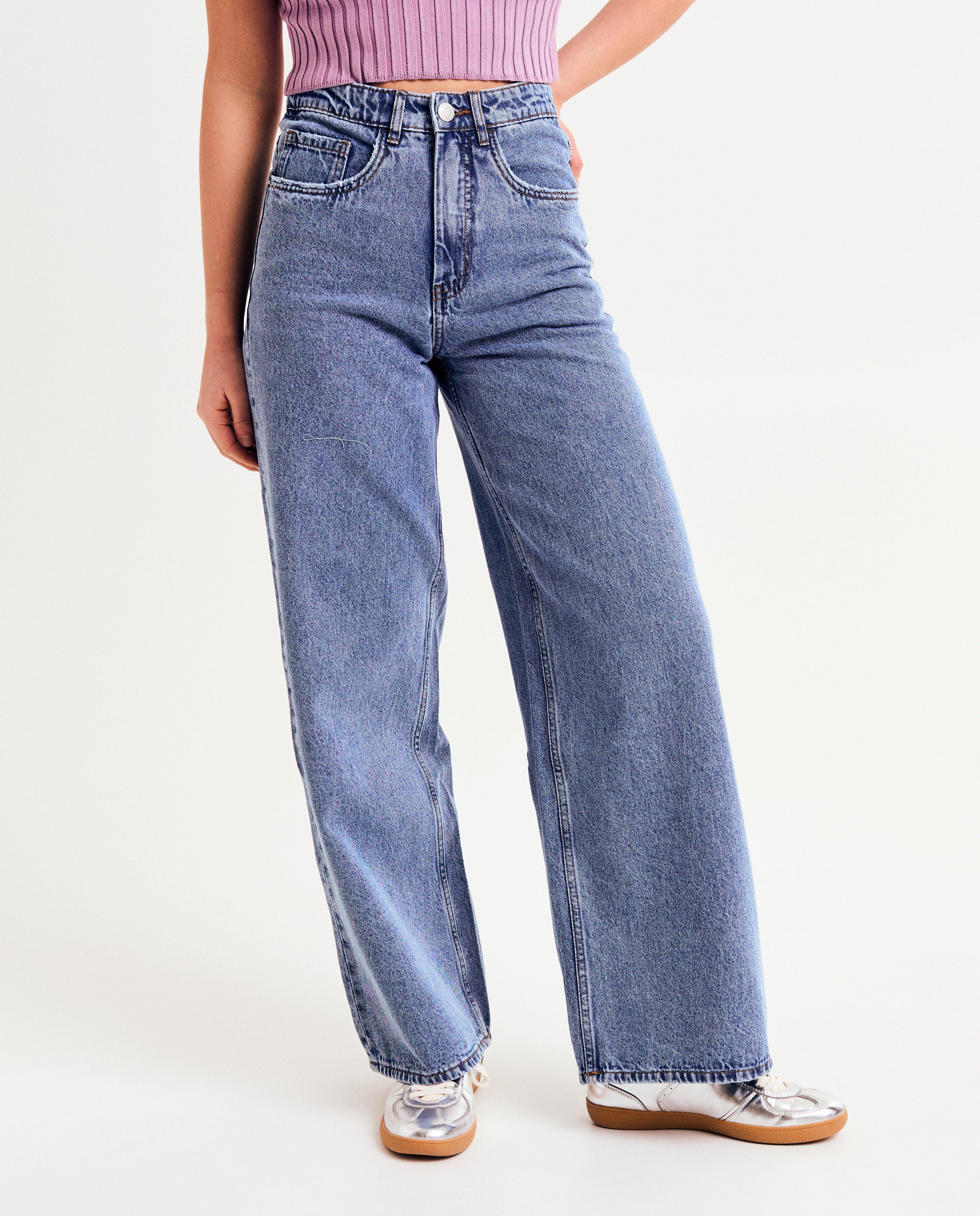 Jeans - Blauwe jeans, wide fit