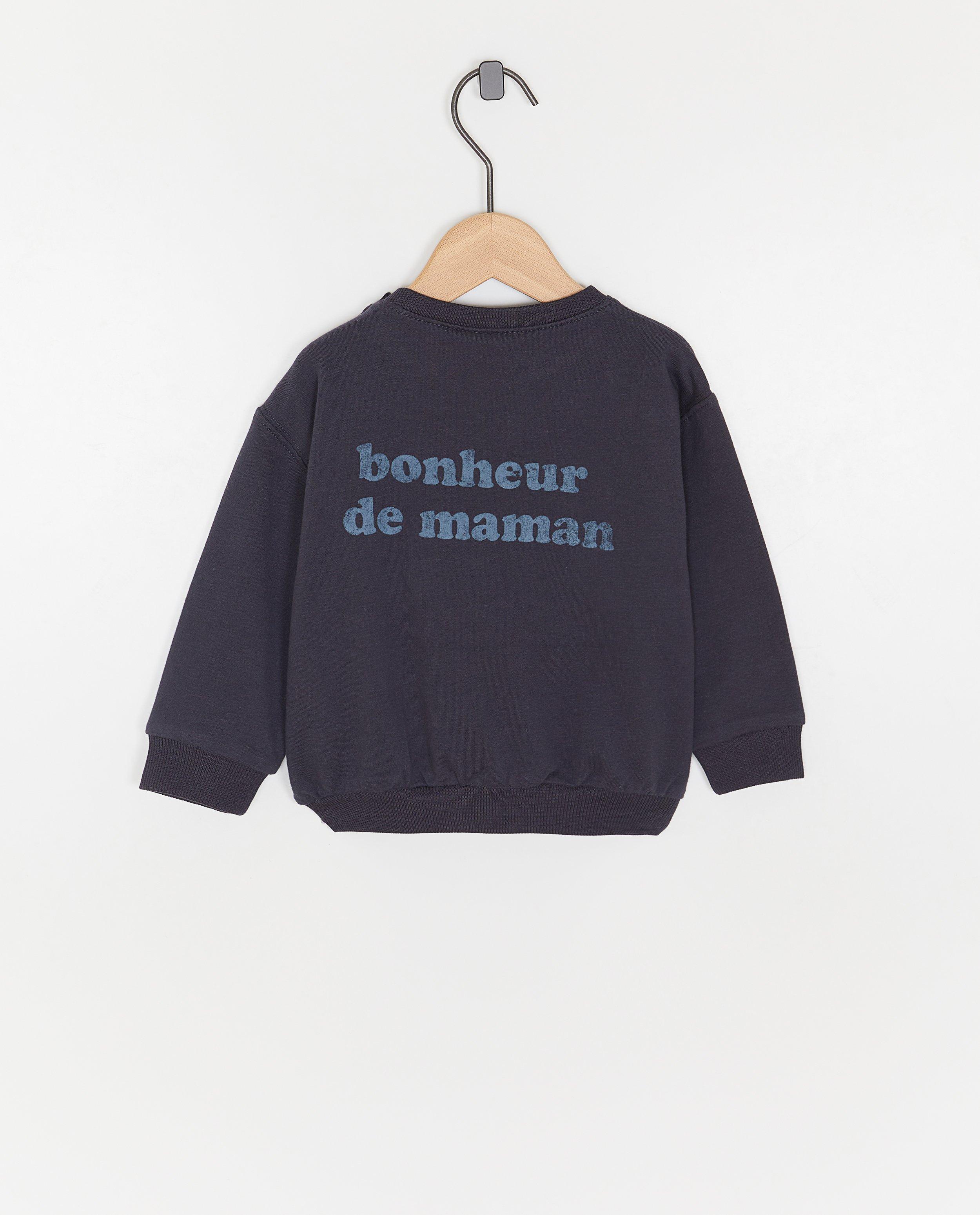 Sweaters - Groene sweater met backprint, Fils à papa