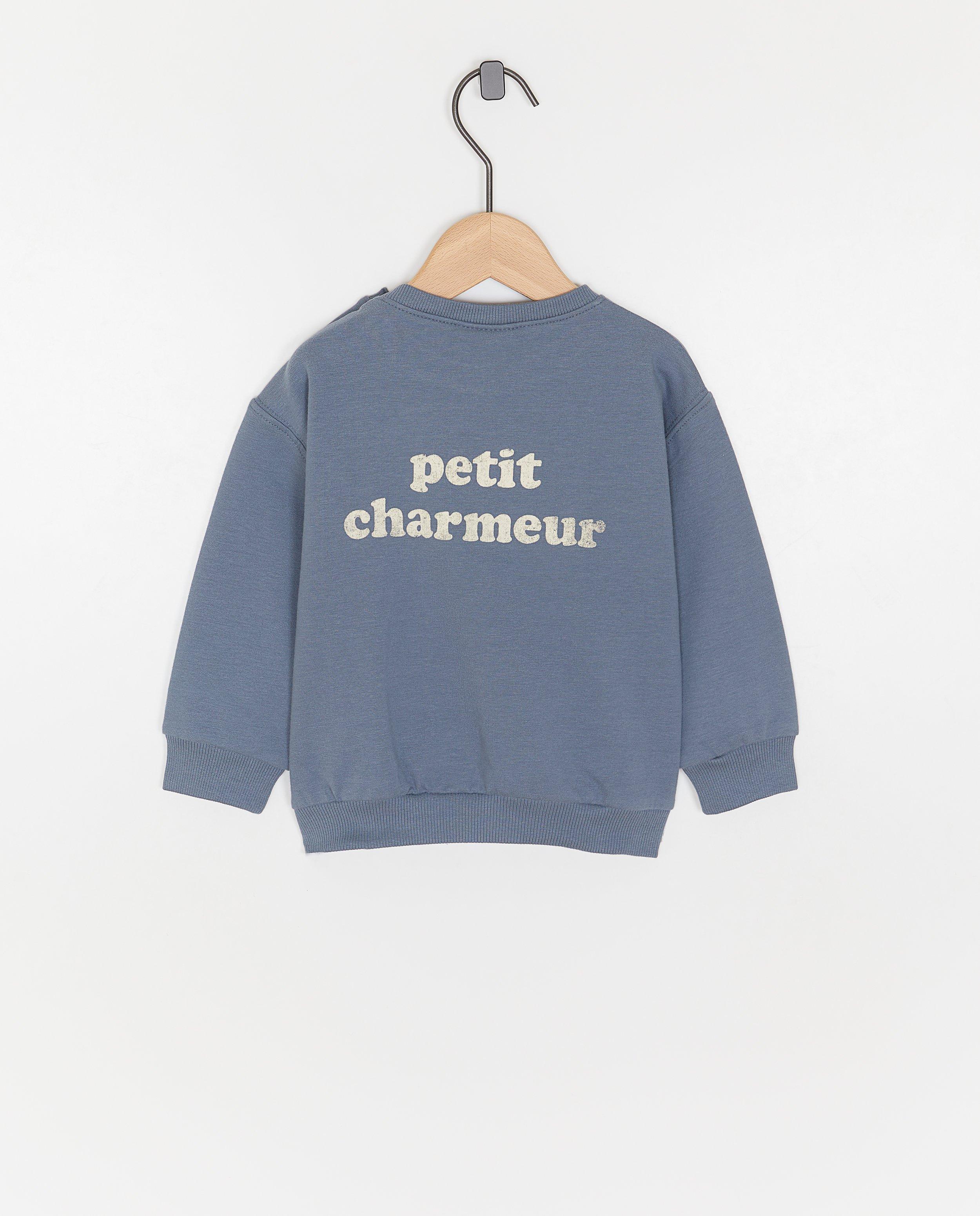 Sweaters - Groene sweater met backprint, Fils à papa