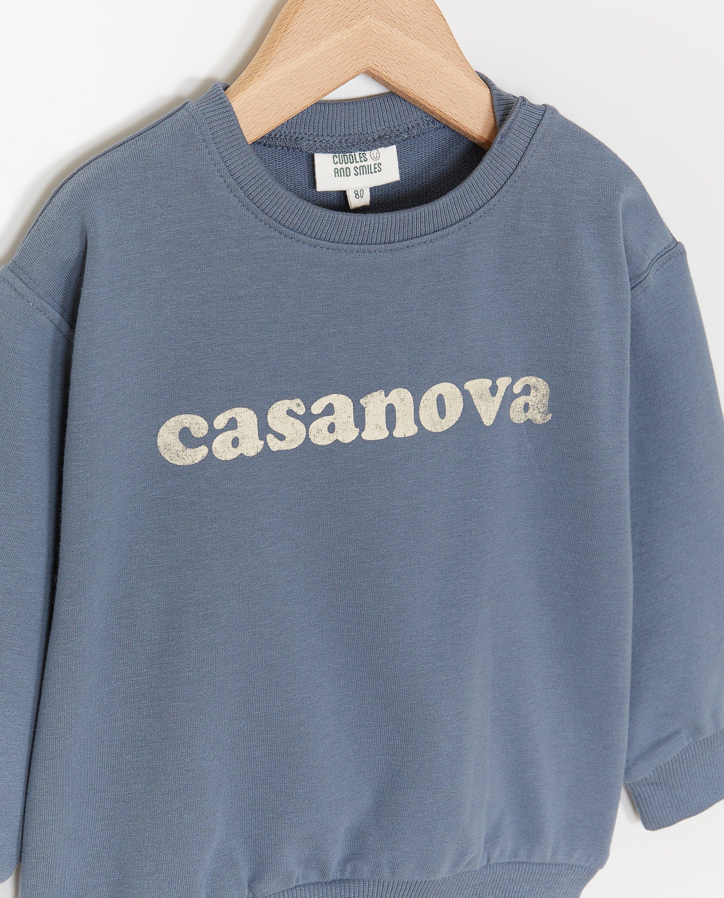 Sweaters - Groene sweater met backprint, Fils à papa