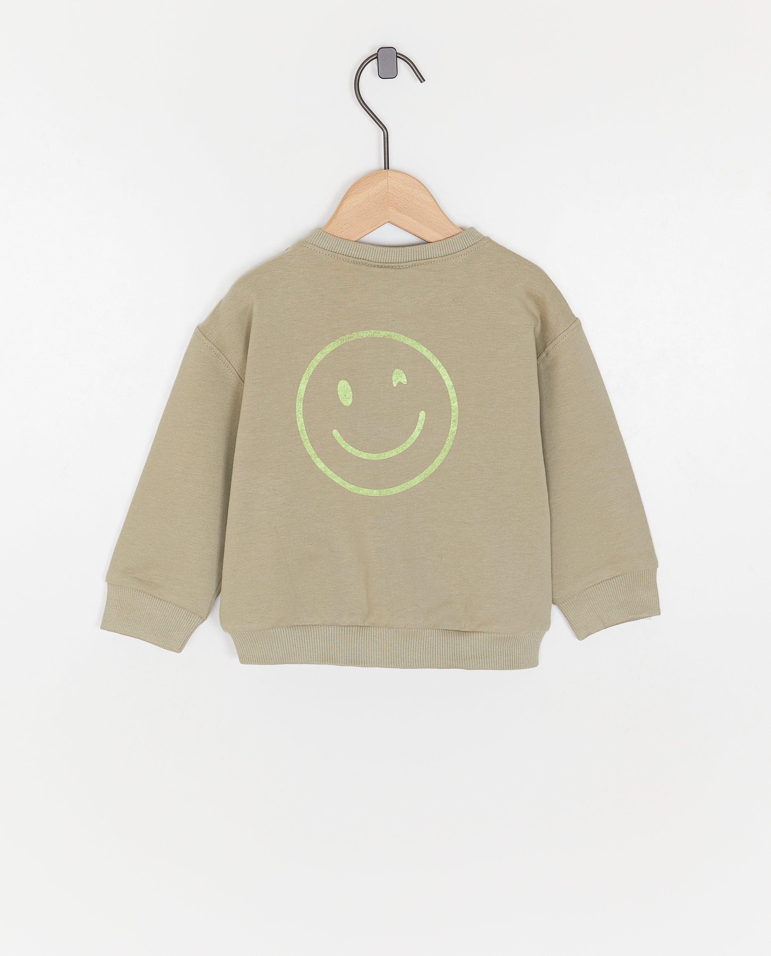 Sweats - Sweat vert avec un imprimé au dos, Fils à papa