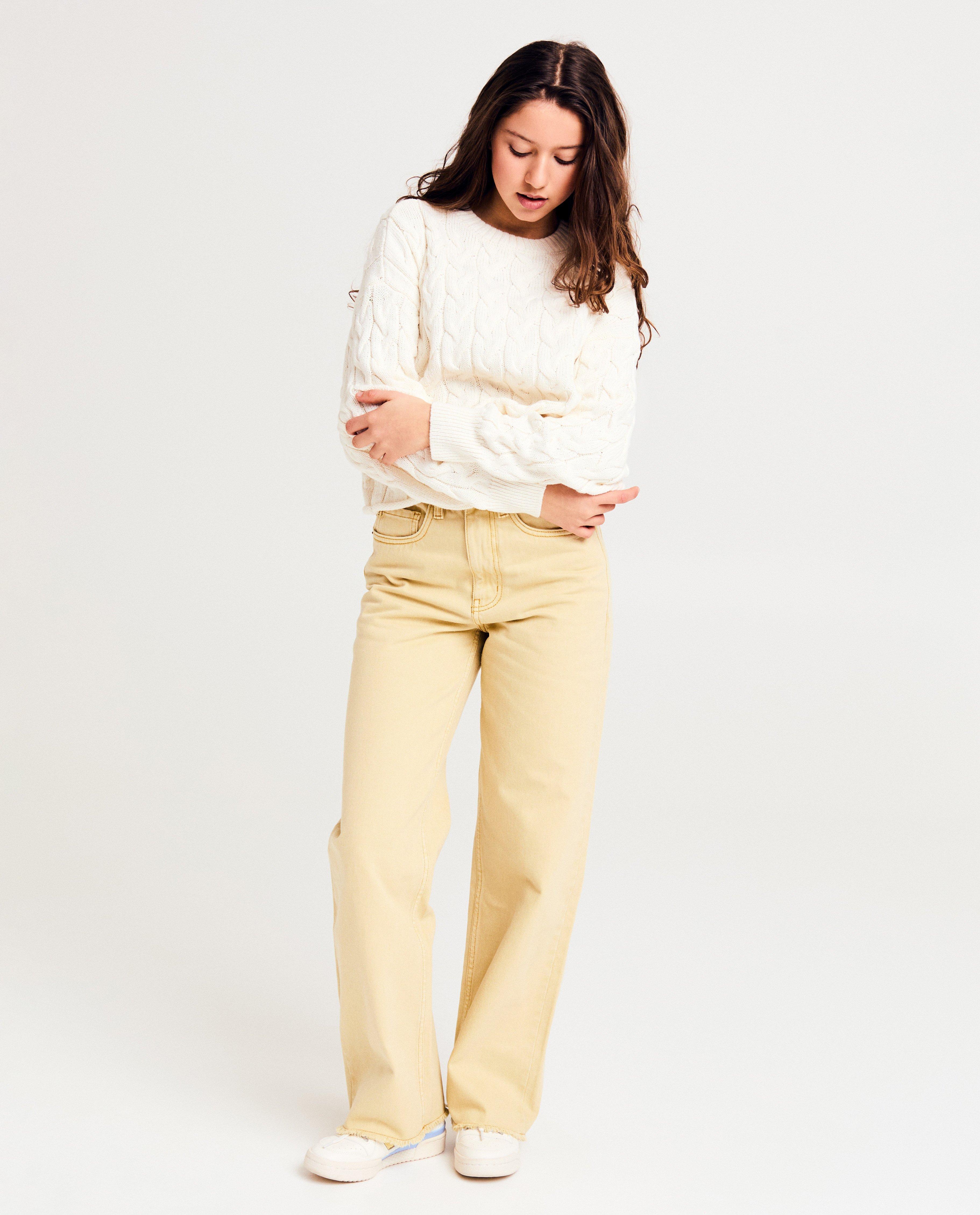 Gele jeans, straight fit - null - Groggy