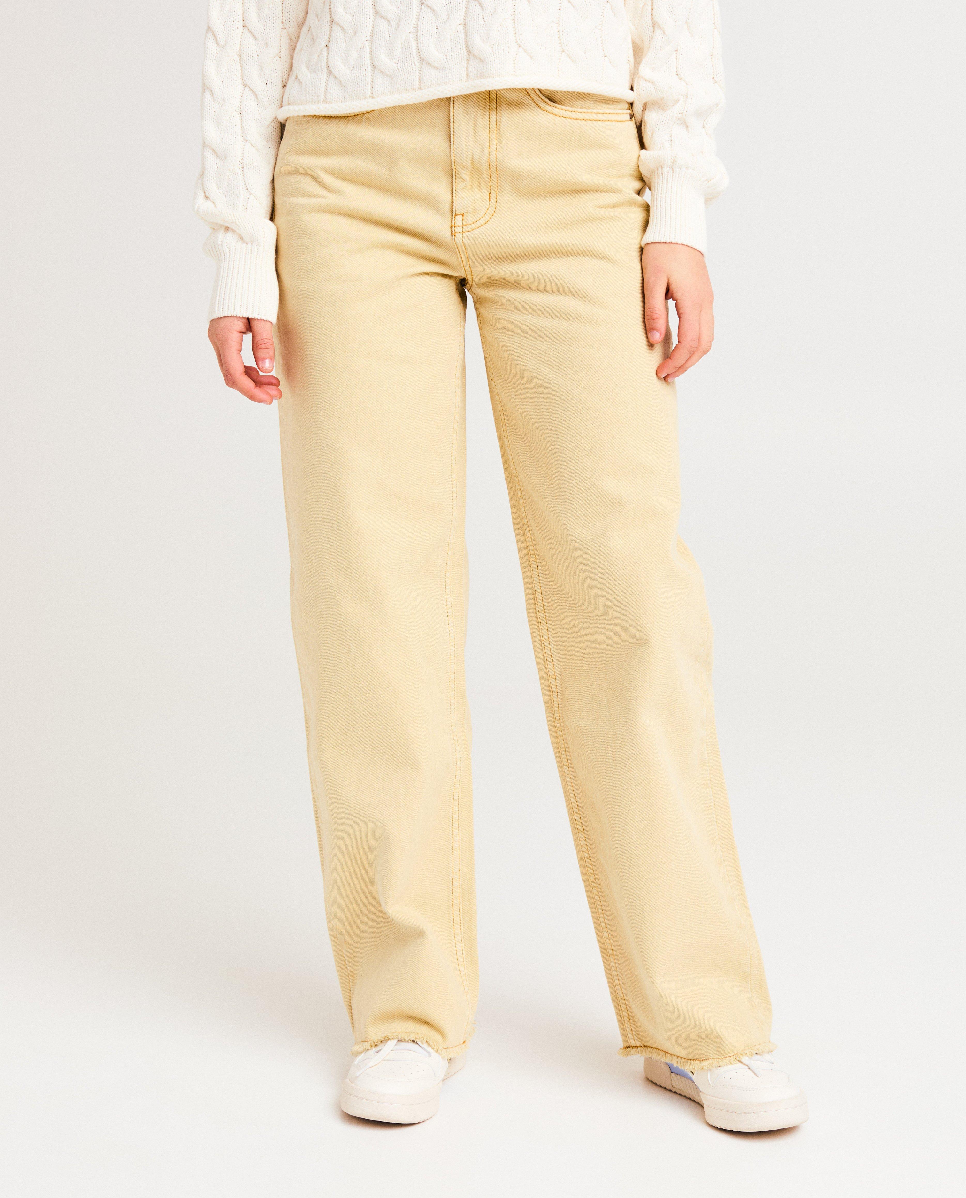 Jeans - Gele jeans, straight fit