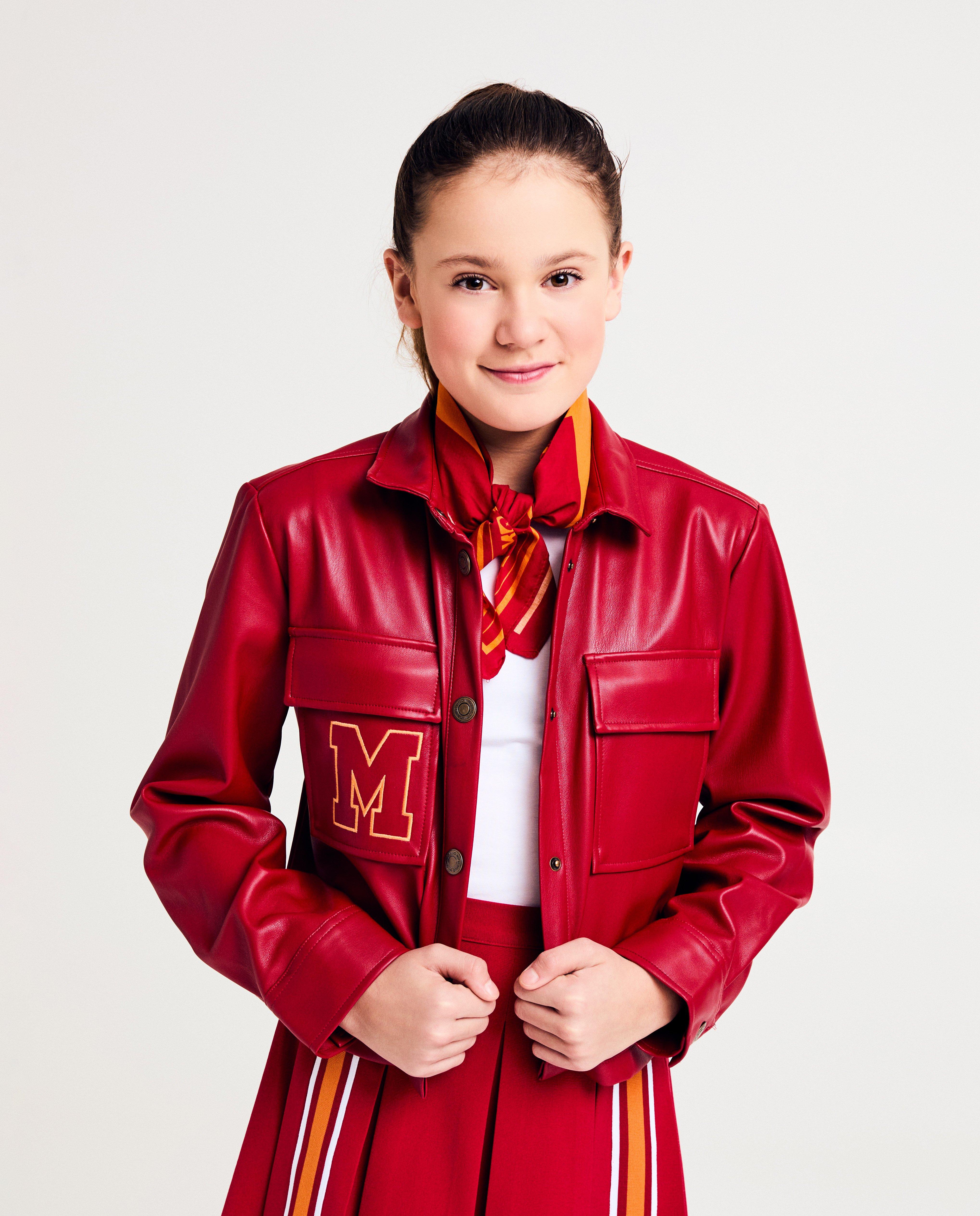Faux leather overhemd, cropped fit, 6-14j - null - milo