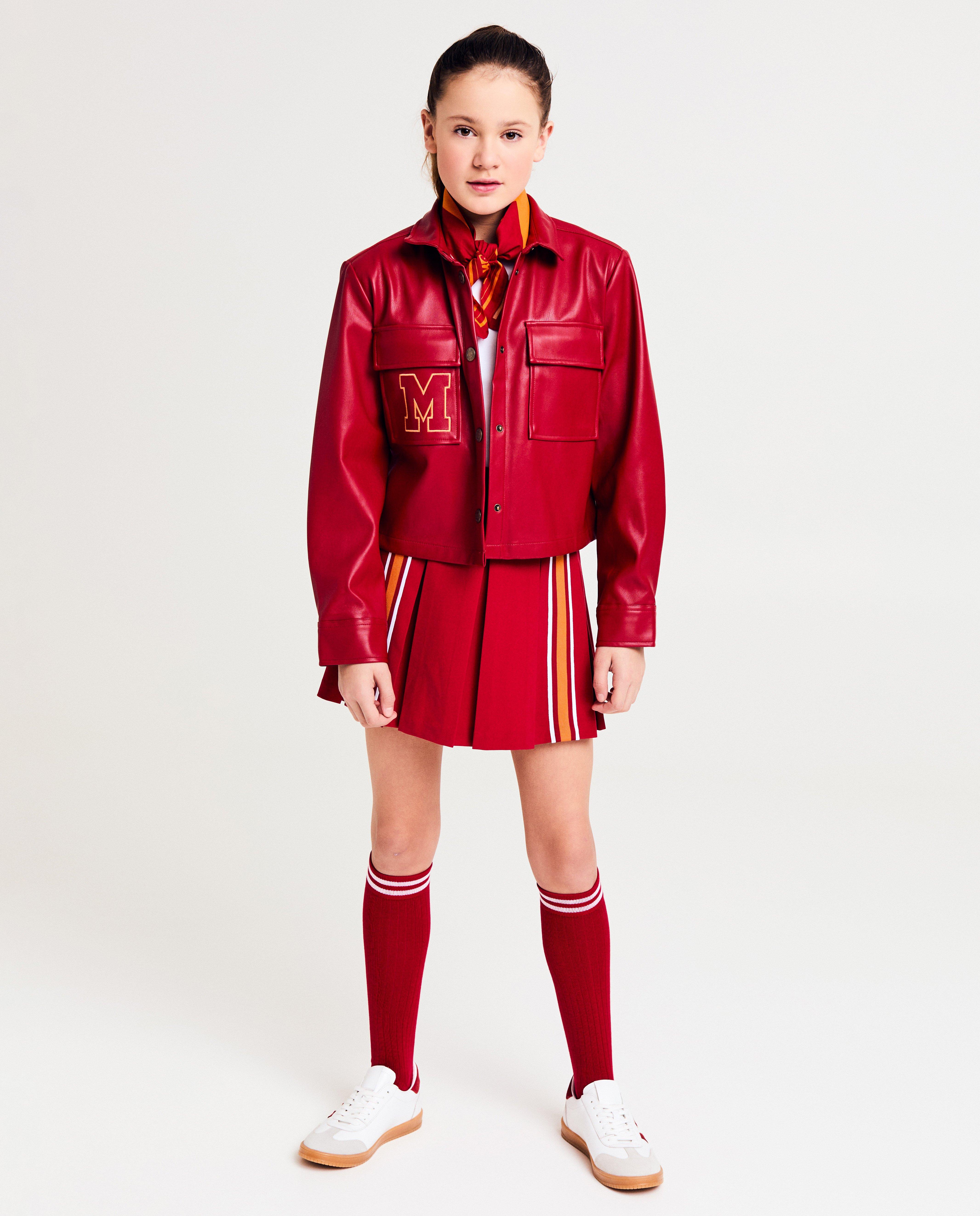 Hemden - Faux leather overhemd, cropped fit, 6-14j