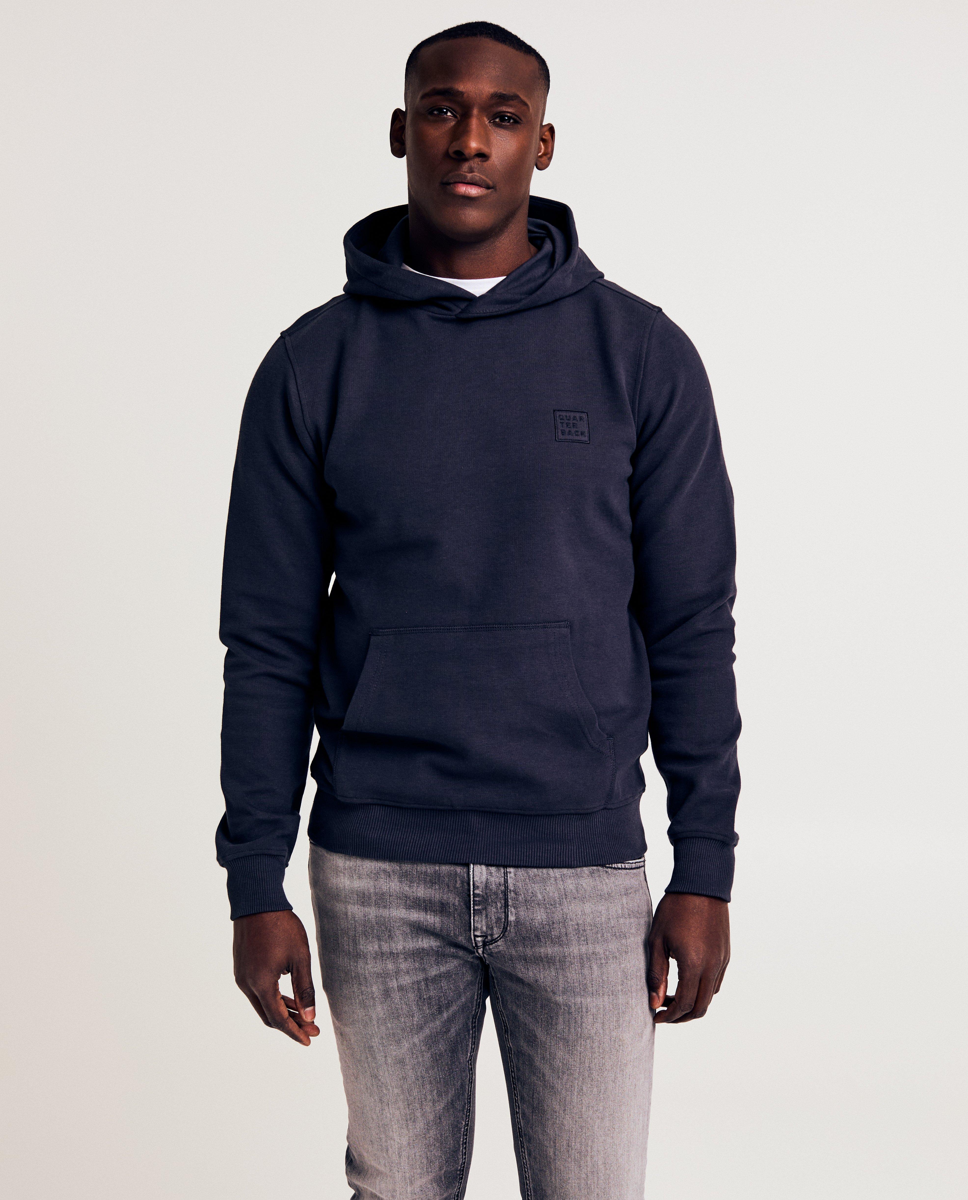 Hoodie met geborduurd logo - null - Quarterback